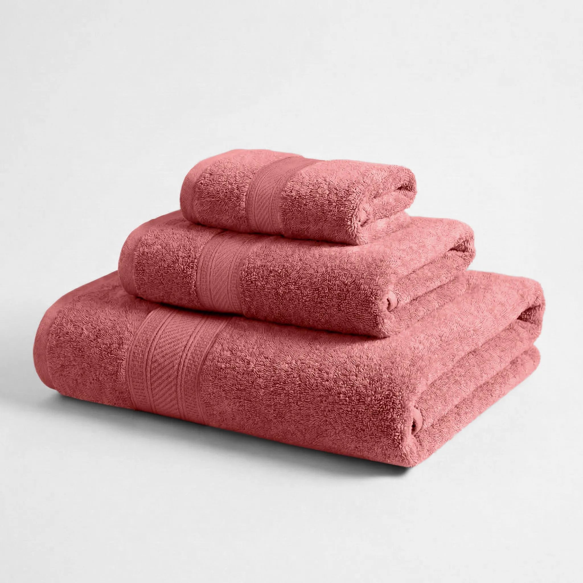 BNM 3-Piece Towels Atlas Cotton Towel Set Plush Terry