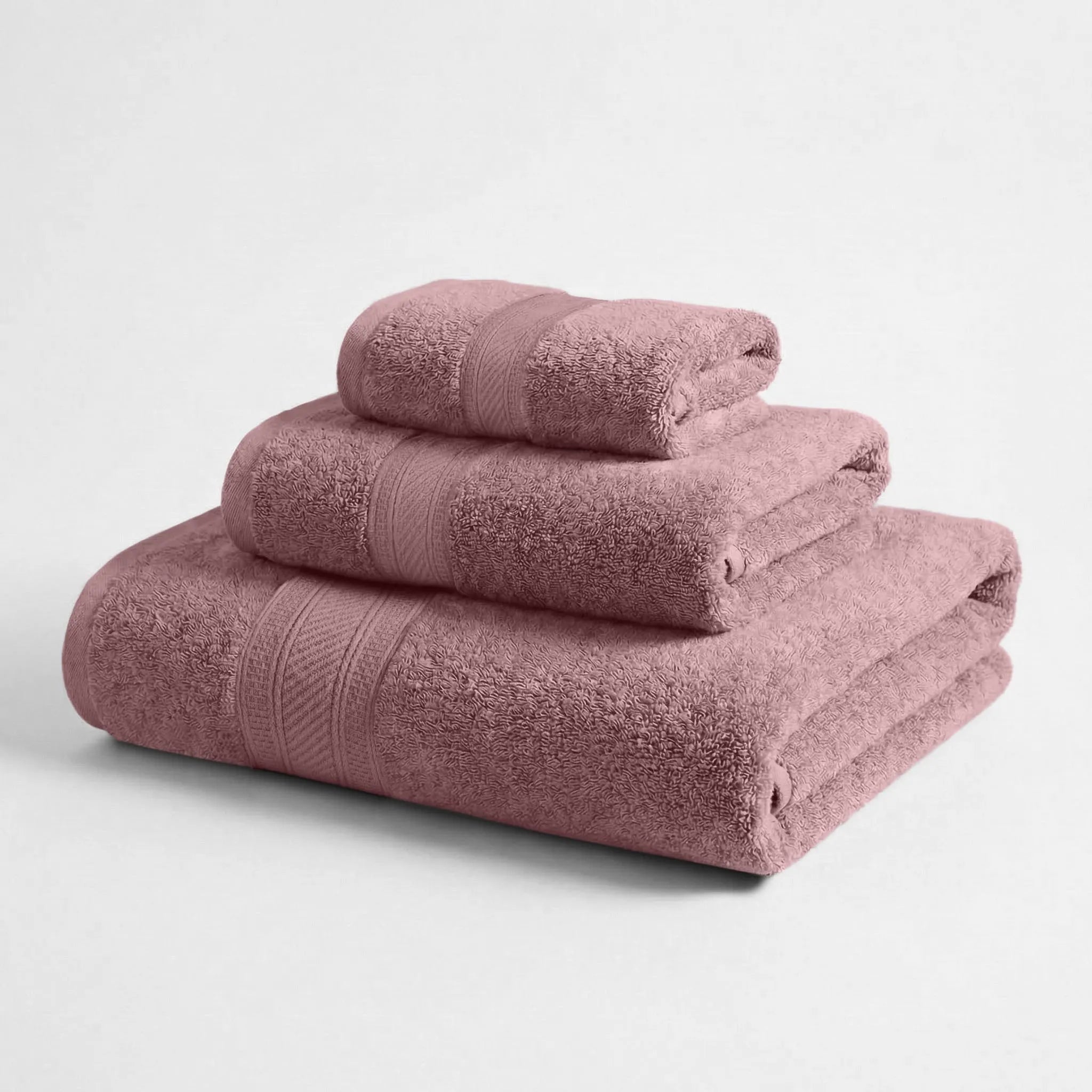 BNM 3-Piece Towels Atlas Cotton Towel Set Plush Terry