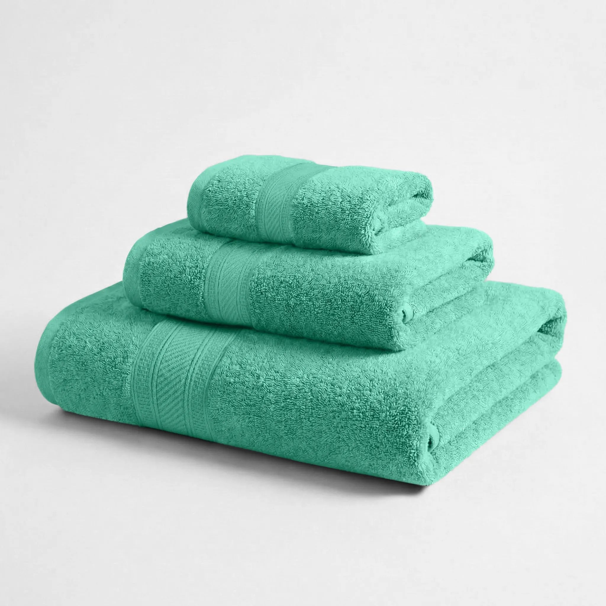 BNM 3-Piece Towels Atlas Cotton Towel Set Plush Terry