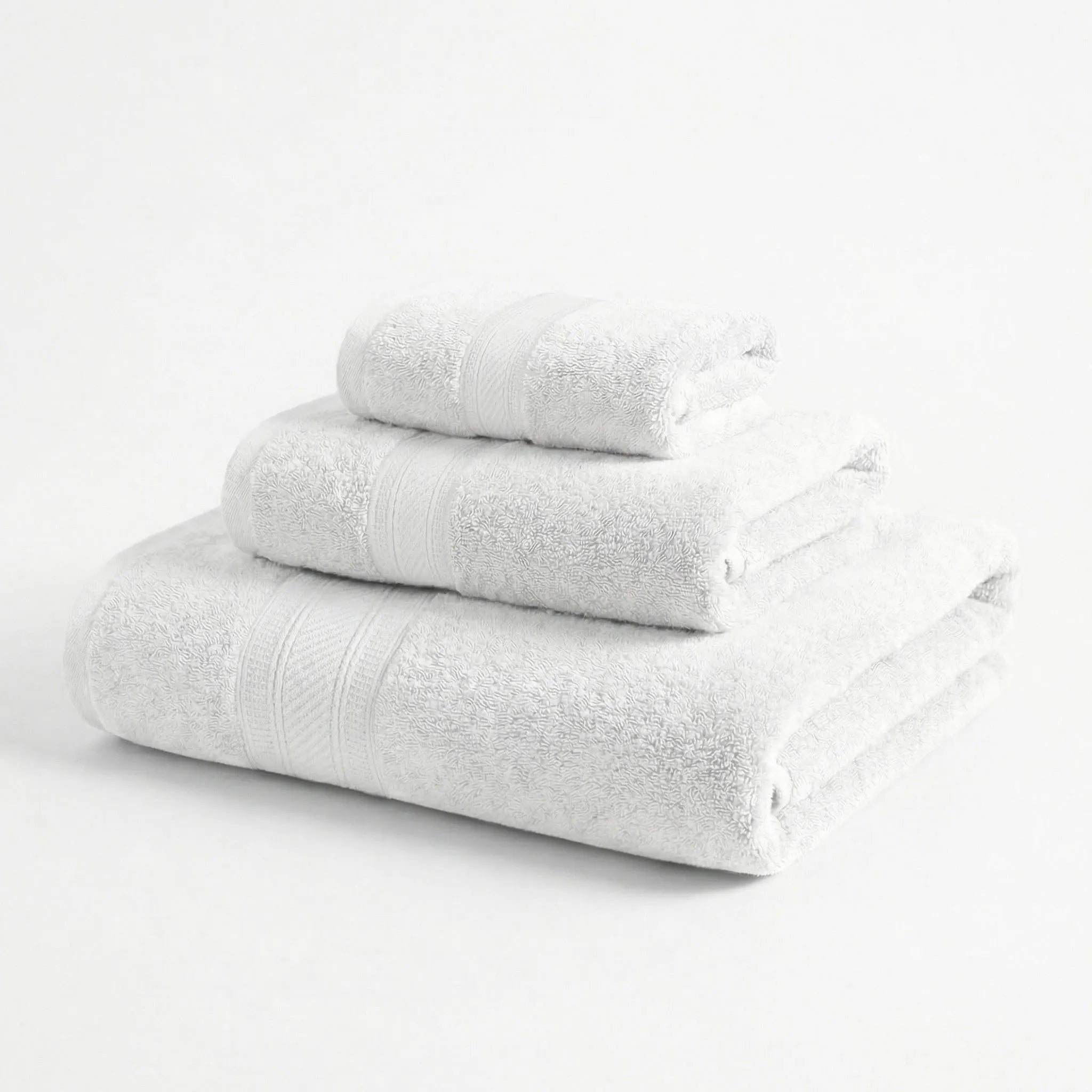 BNM 3-Piece Towels Atlas Cotton Towel Set Plush Terry