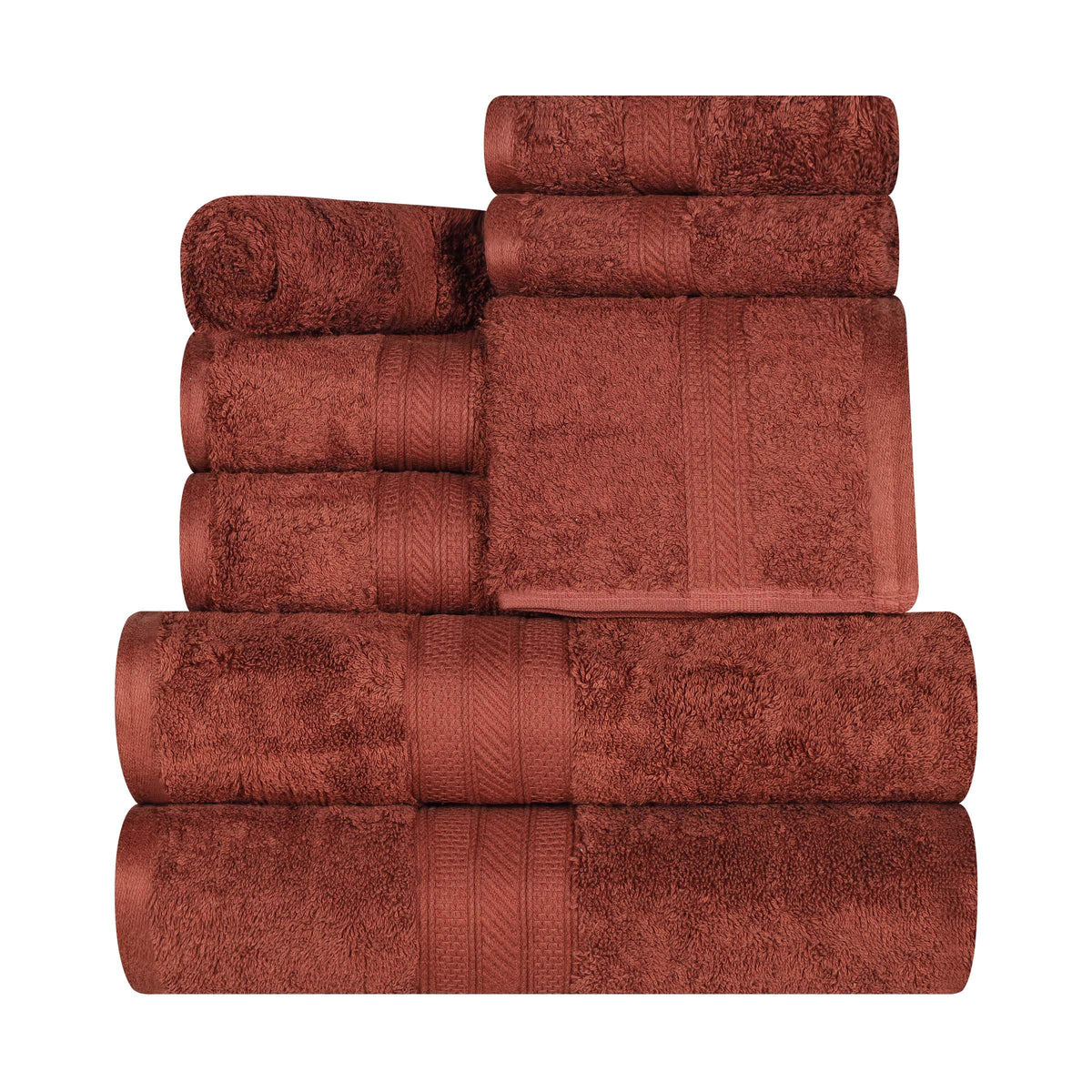 Atlas Cotton Plush Absorbent Heavyweight 8 Piece Towel Set - Blue Nile Mills