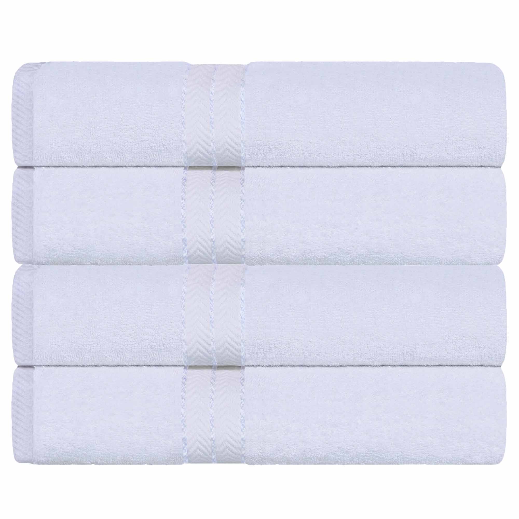 Turkish Cotton Ultra Plush Solid Absorbent 4 Piece Bath Towel Set - Blue Nile Mills