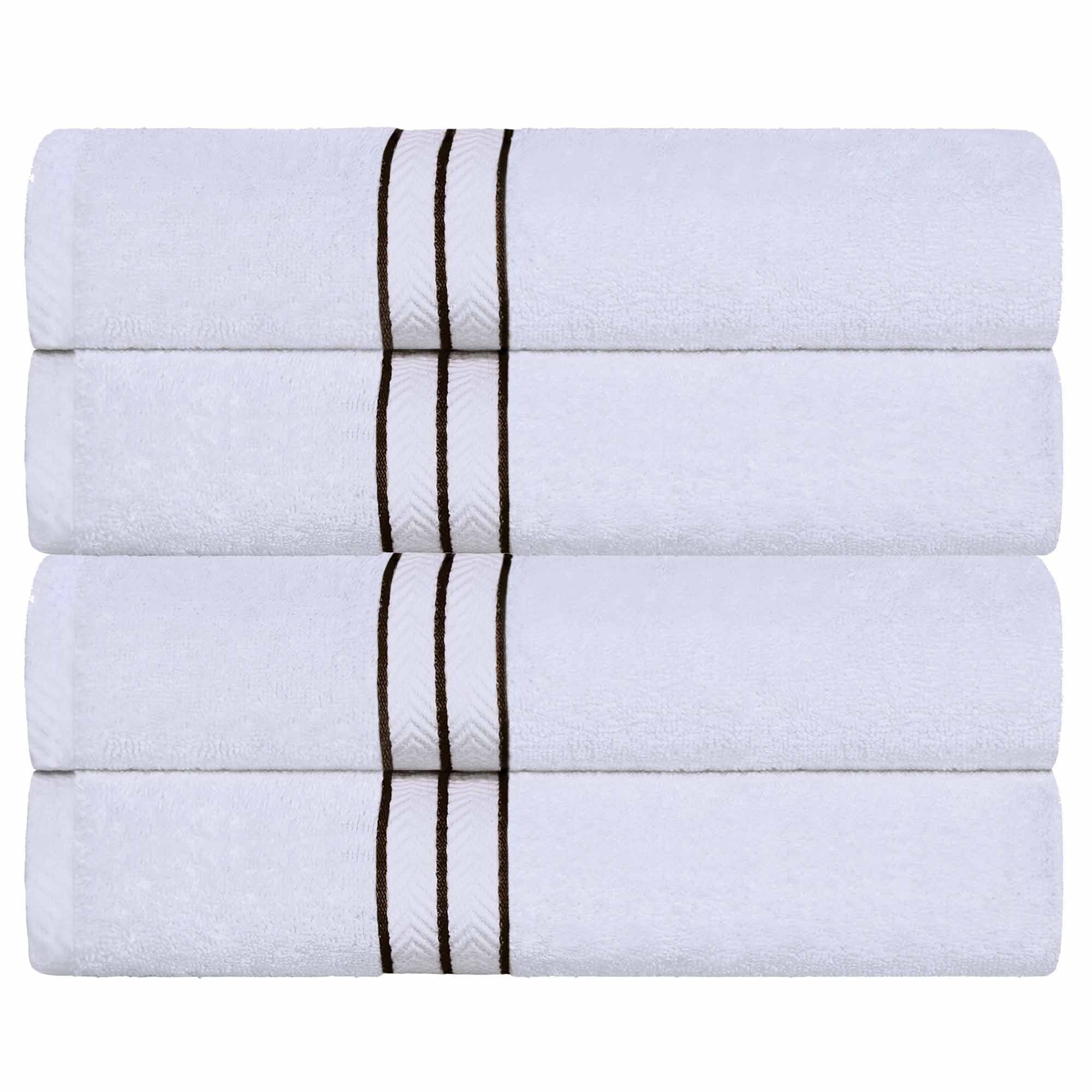 Turkish Cotton Ultra Plush Solid Absorbent 4 Piece Bath Towel Set - Blue Nile Mills