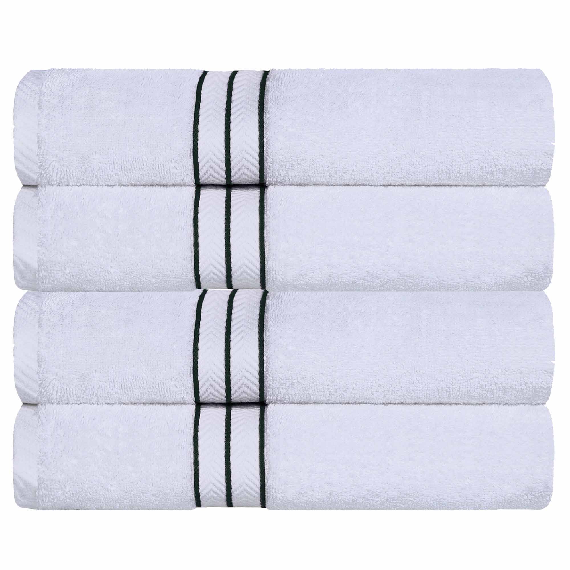 Turkish Cotton Ultra Plush Solid Absorbent 4 Piece Bath Towel Set - Blue Nile Mills