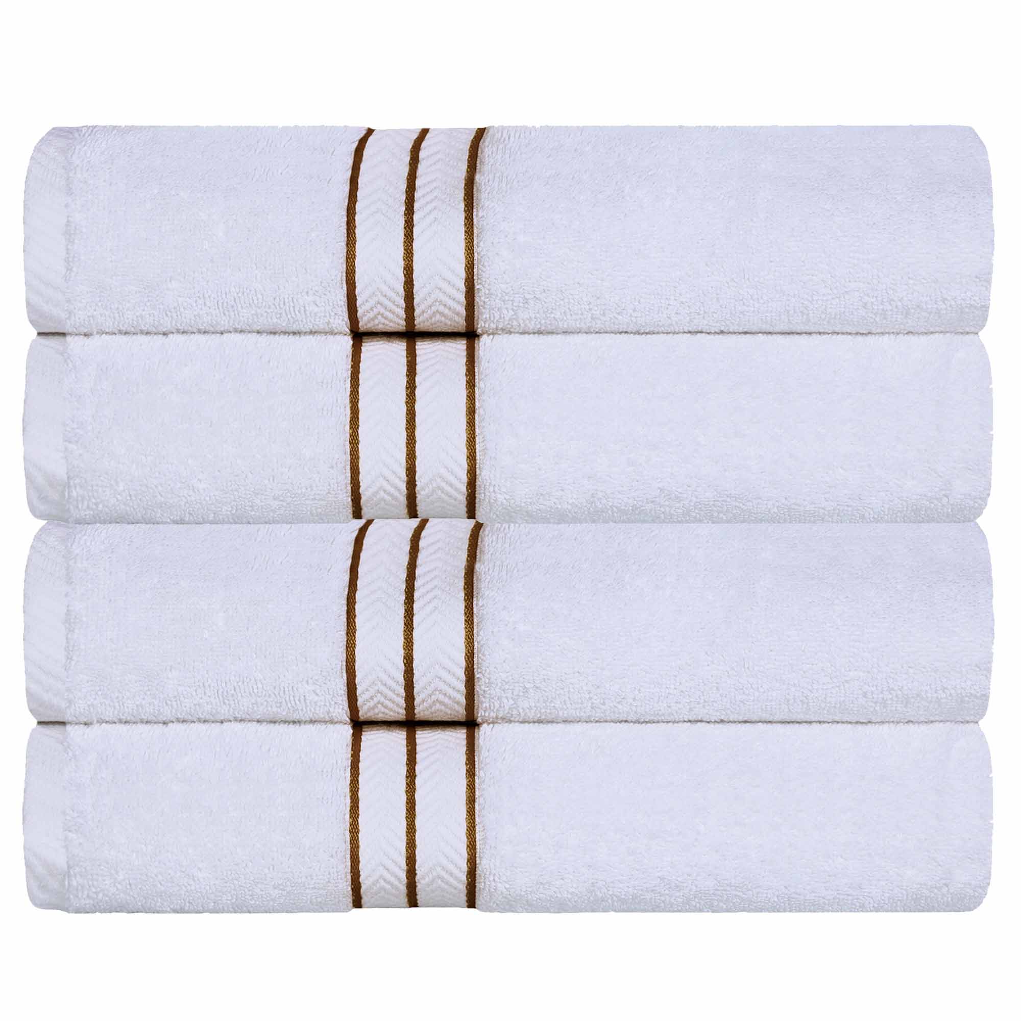 Turkish Cotton Ultra Plush Solid Absorbent 4 Piece Bath Towel Set - Blue Nile Mills