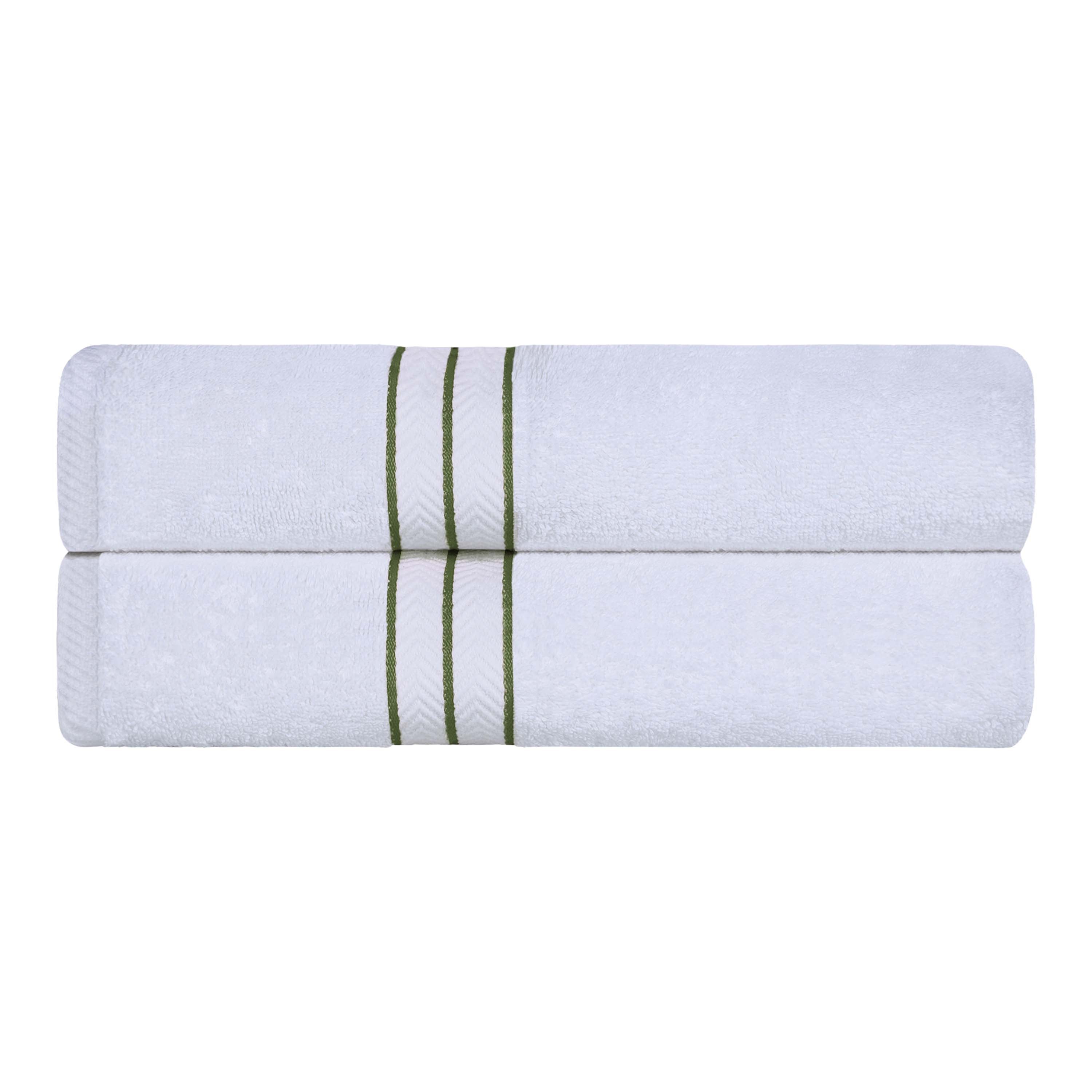 Turkish Cotton Ultra Plush Solid Absorbent 2 Piece Bath Towel Set - Blue Nile Mills
