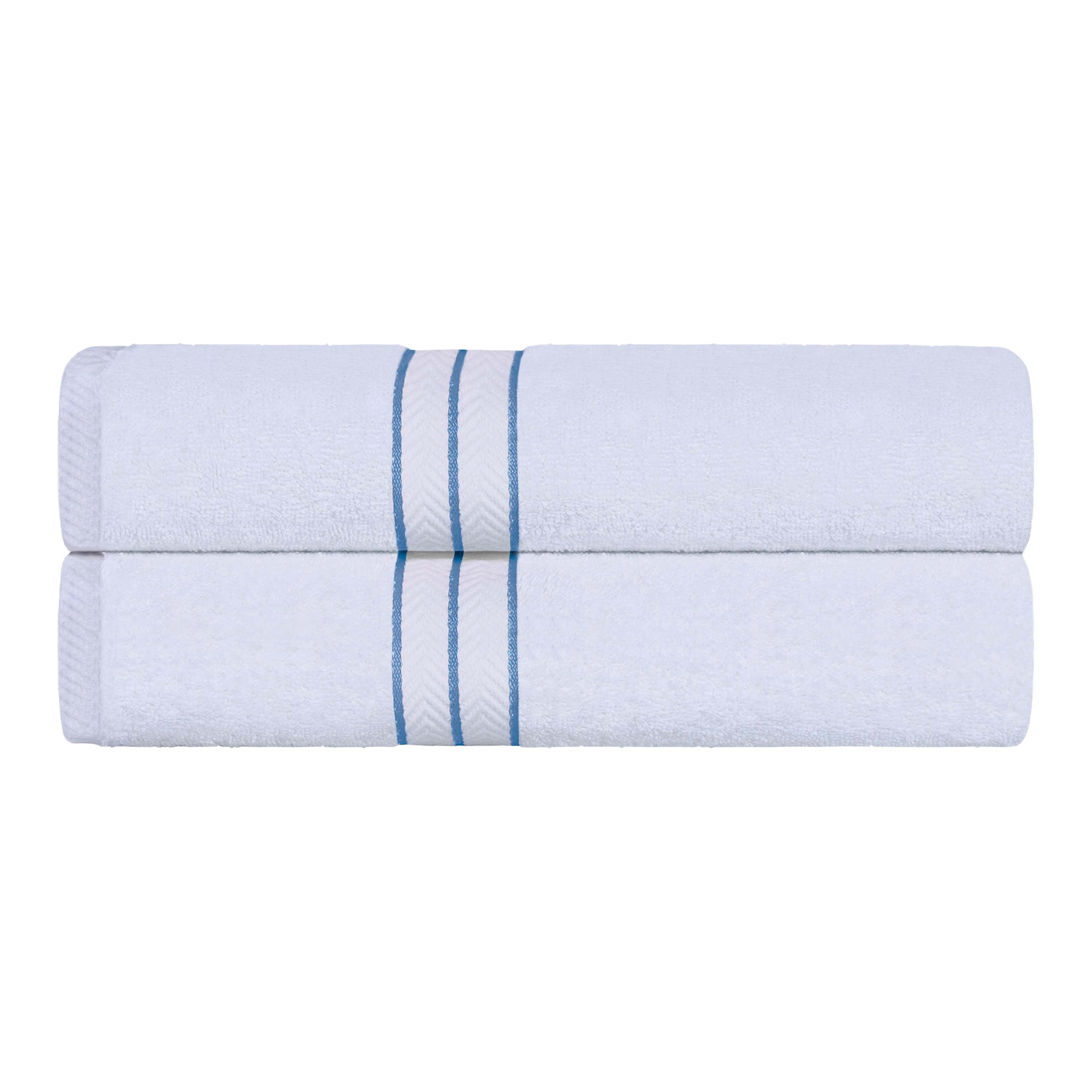 Turkish Cotton Ultra Plush Solid Absorbent 2 Piece Bath Towel Set - Blue Nile Mills