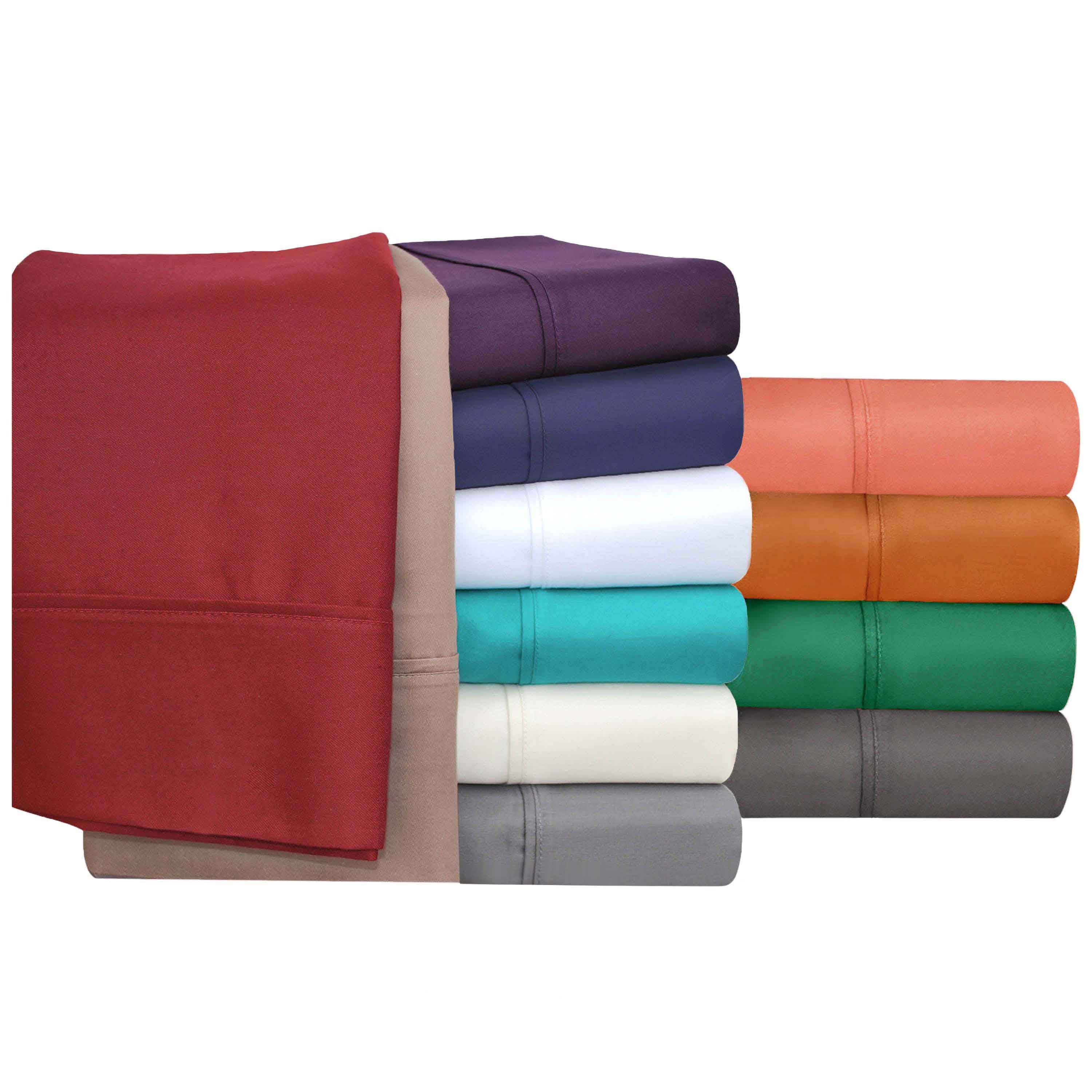 Solid 800-Thread Count Cotton Blend Deep Pocket Sheet Set - Blue Nile Mills