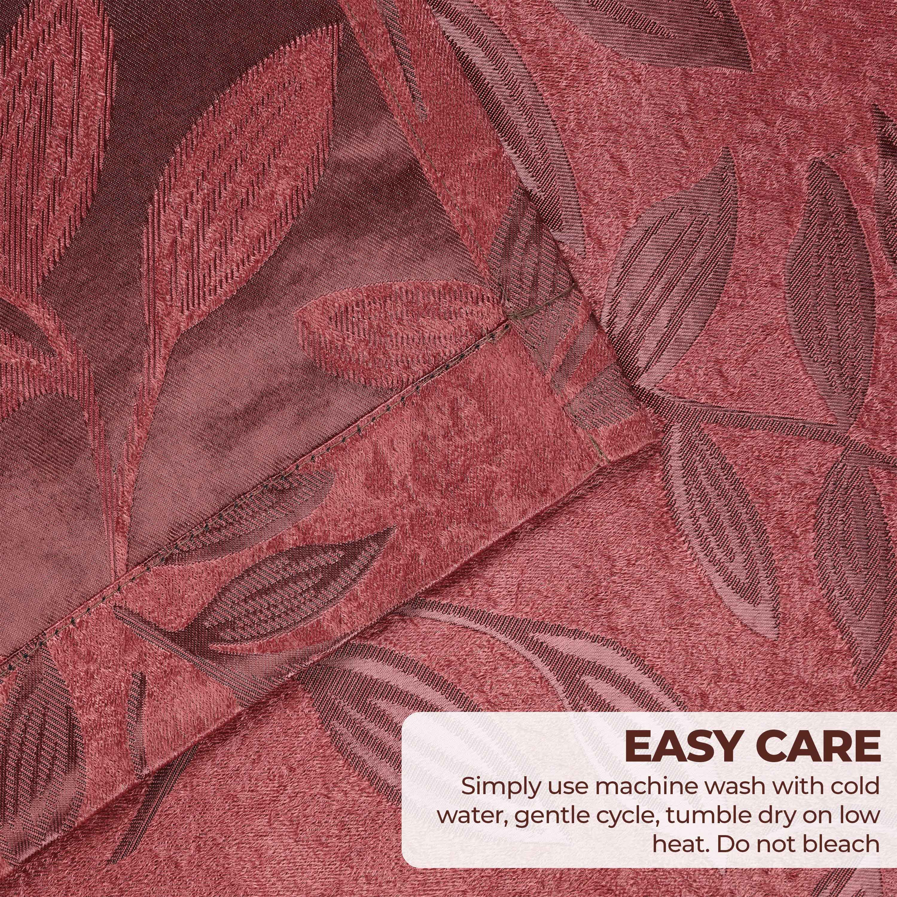 Leaves Rod Pocket Room Darkening Blackout Curtains, Set of 2 - Blue Nile Mills