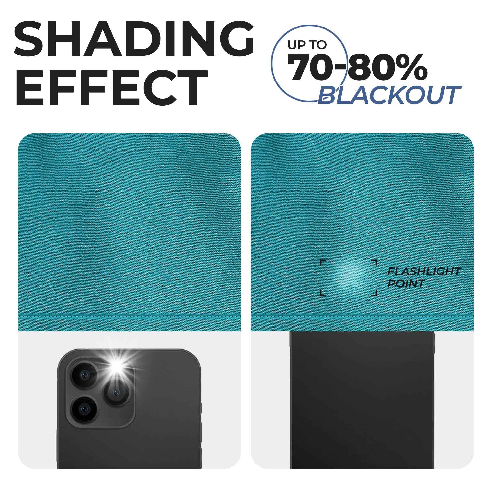 Grommet Room Darkening Solid Blackout Curtains, Set of 2 - Blue Nile Mills