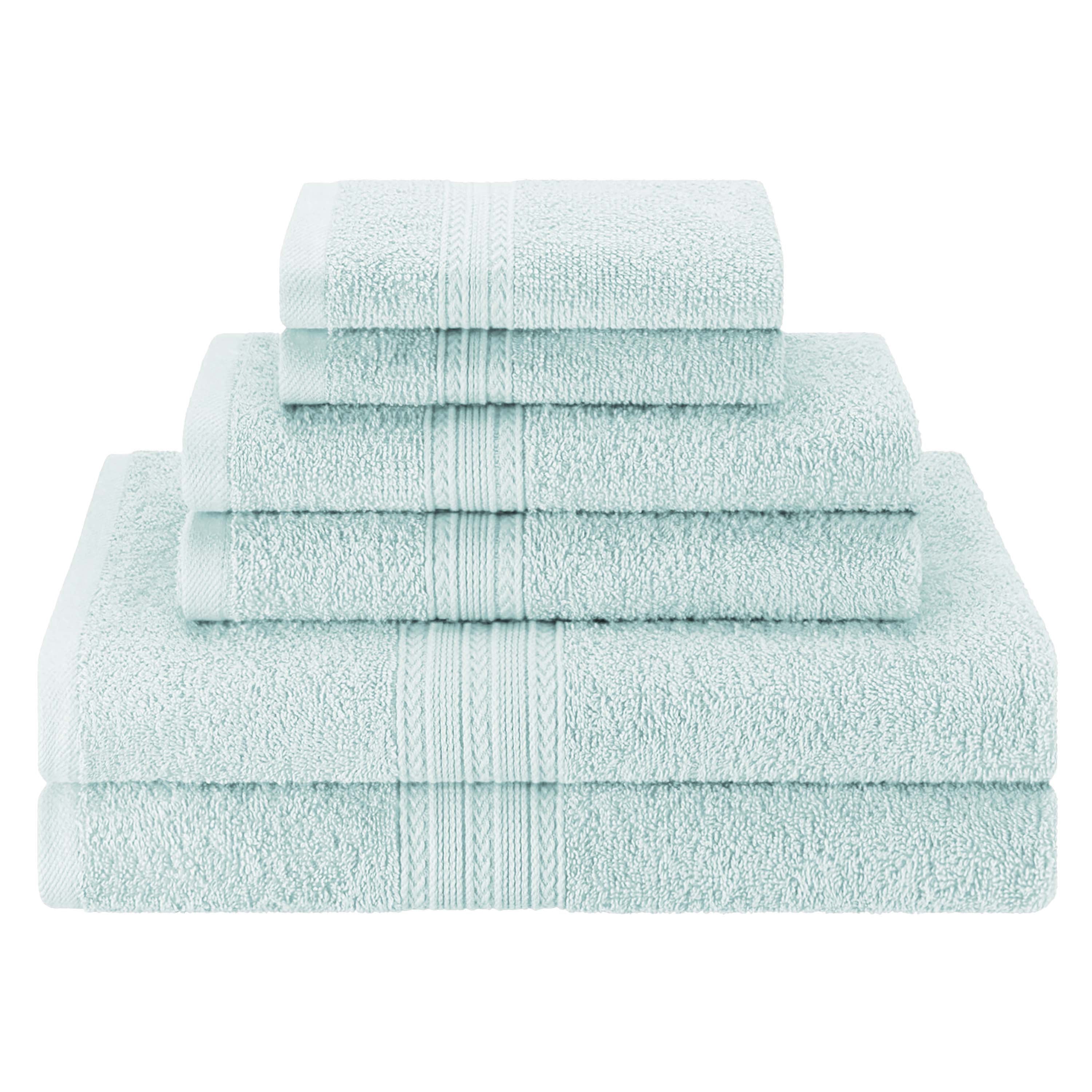 Eco-Friendly Cotton Ring Spun 6 Piece Towel Set - Blue Nile Mills