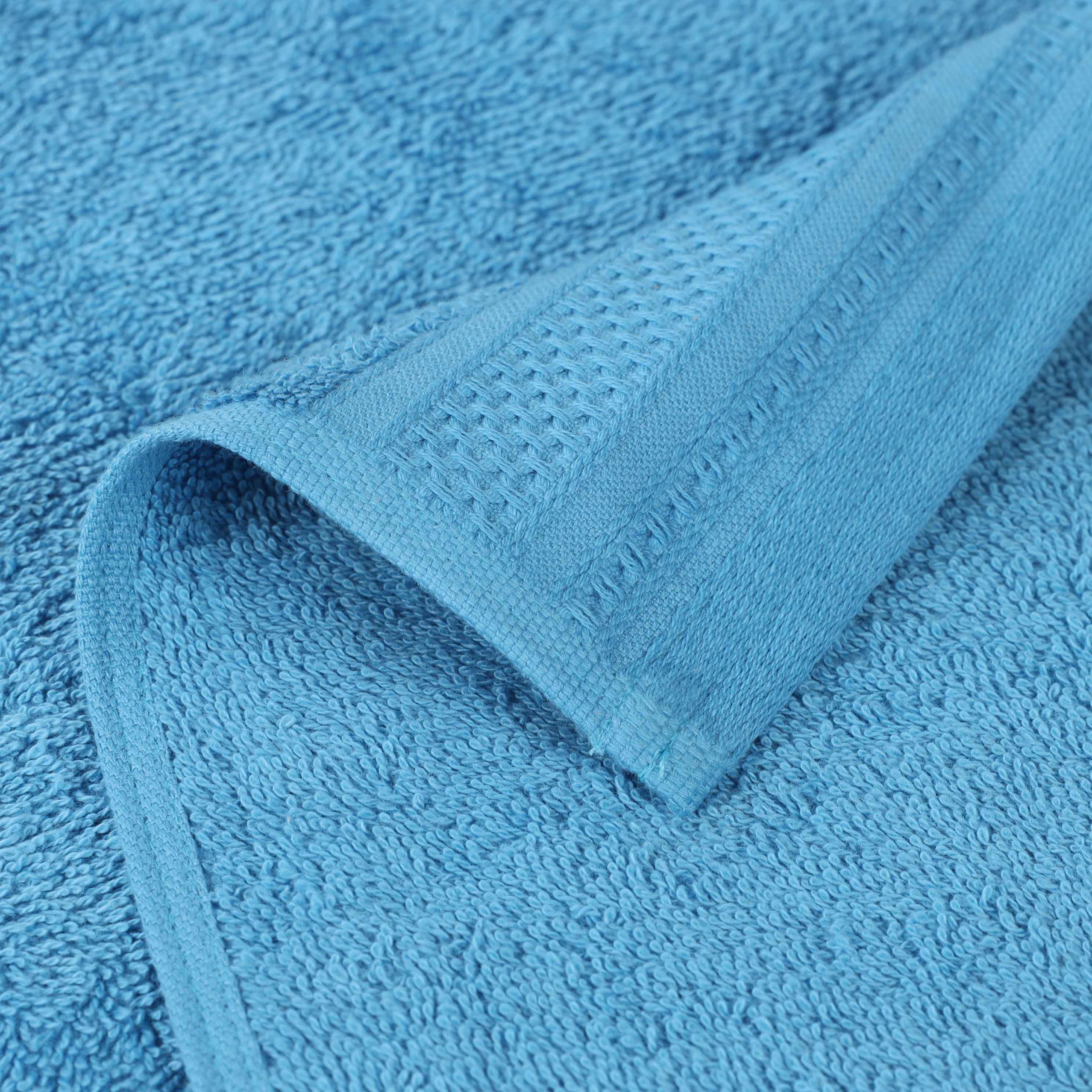 Honeycomb Textured Waffle Border Luxury Cotton Hand Towels, Set of 6 - Blue Nile Mills