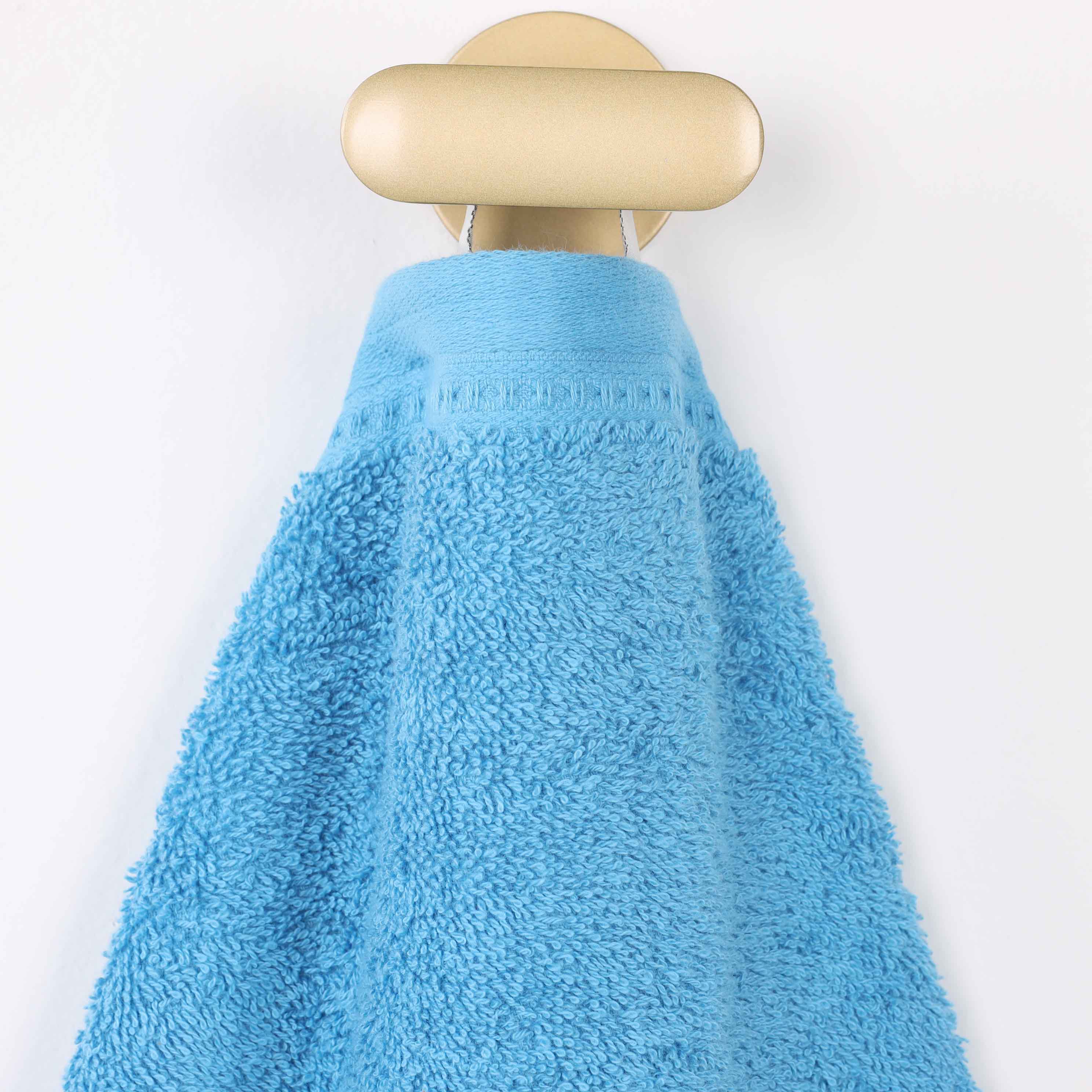 Honeycomb Textured Waffle Border Luxury Cotton Hand Towels, Set of 6 - Blue Nile Mills