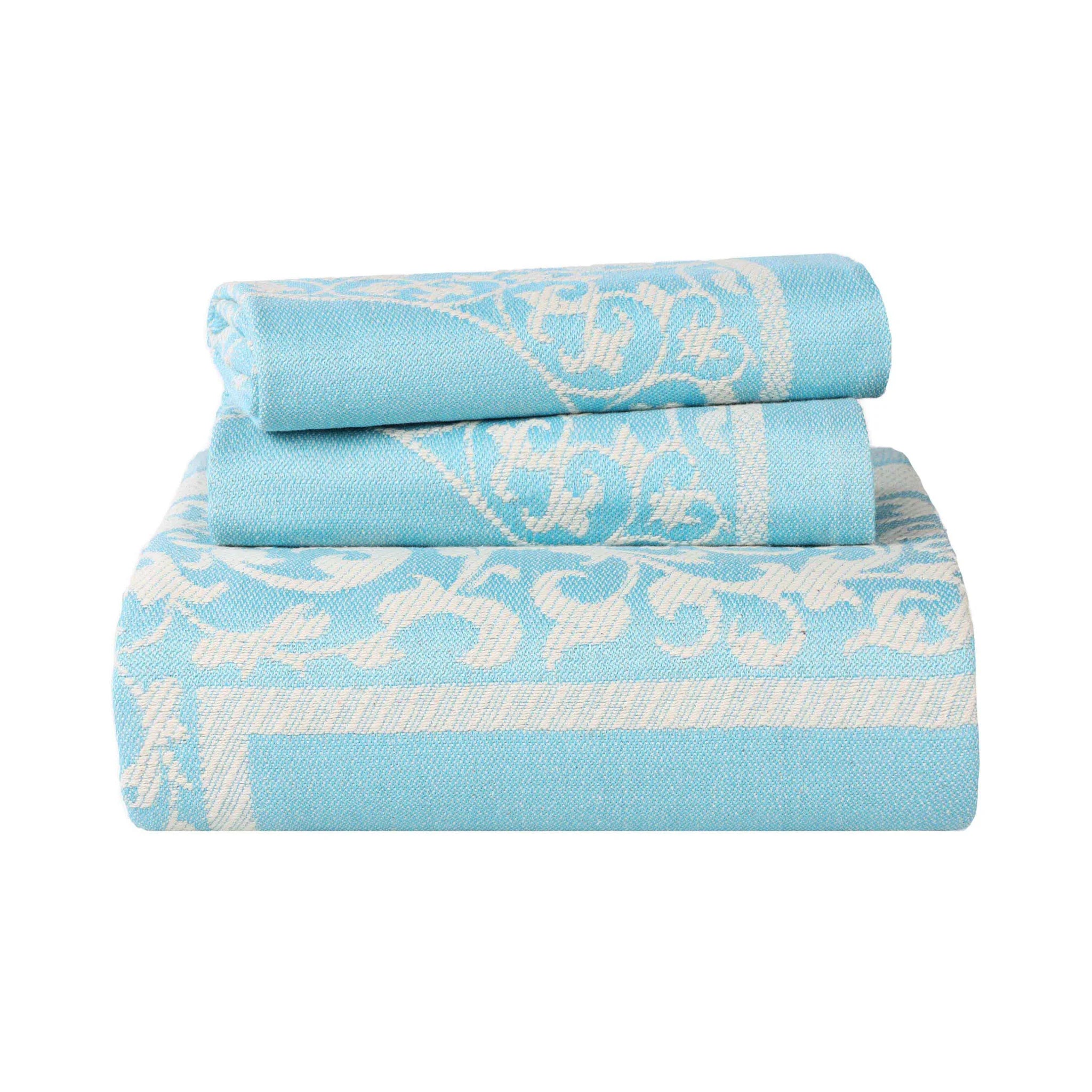 Boho Mandala Cotton Blend Woven Jacquard Bedspread Set