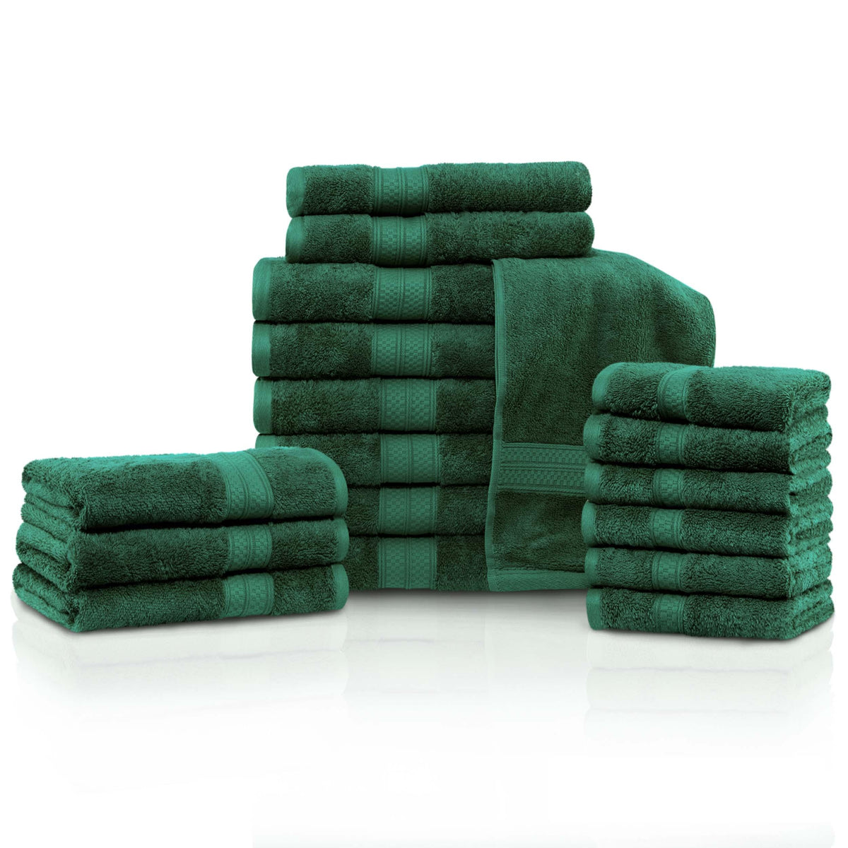 Rayon from Bamboo Blend Ultra Soft 18 Piece Towel Set - Blue Nile Mills