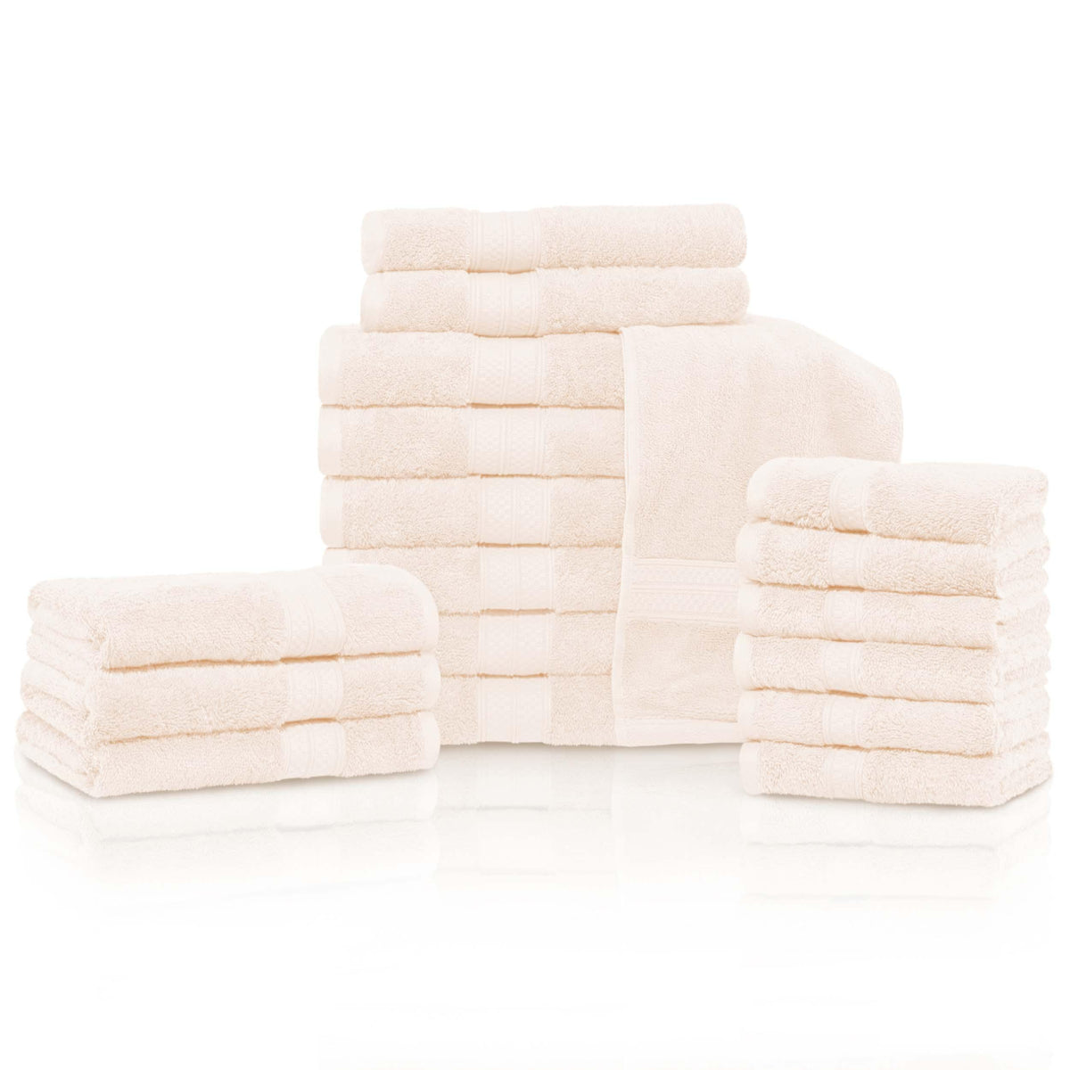 Rayon from Bamboo Blend Ultra Soft 18 Piece Towel Set - Blue Nile Mills