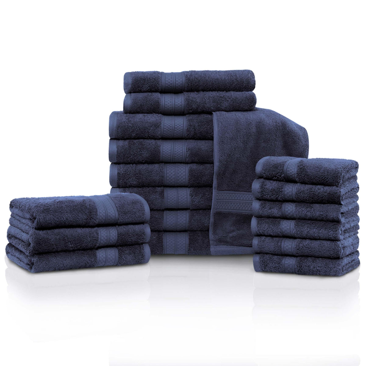 Rayon from Bamboo Blend Ultra Soft 18 Piece Towel Set - Blue Nile Mills