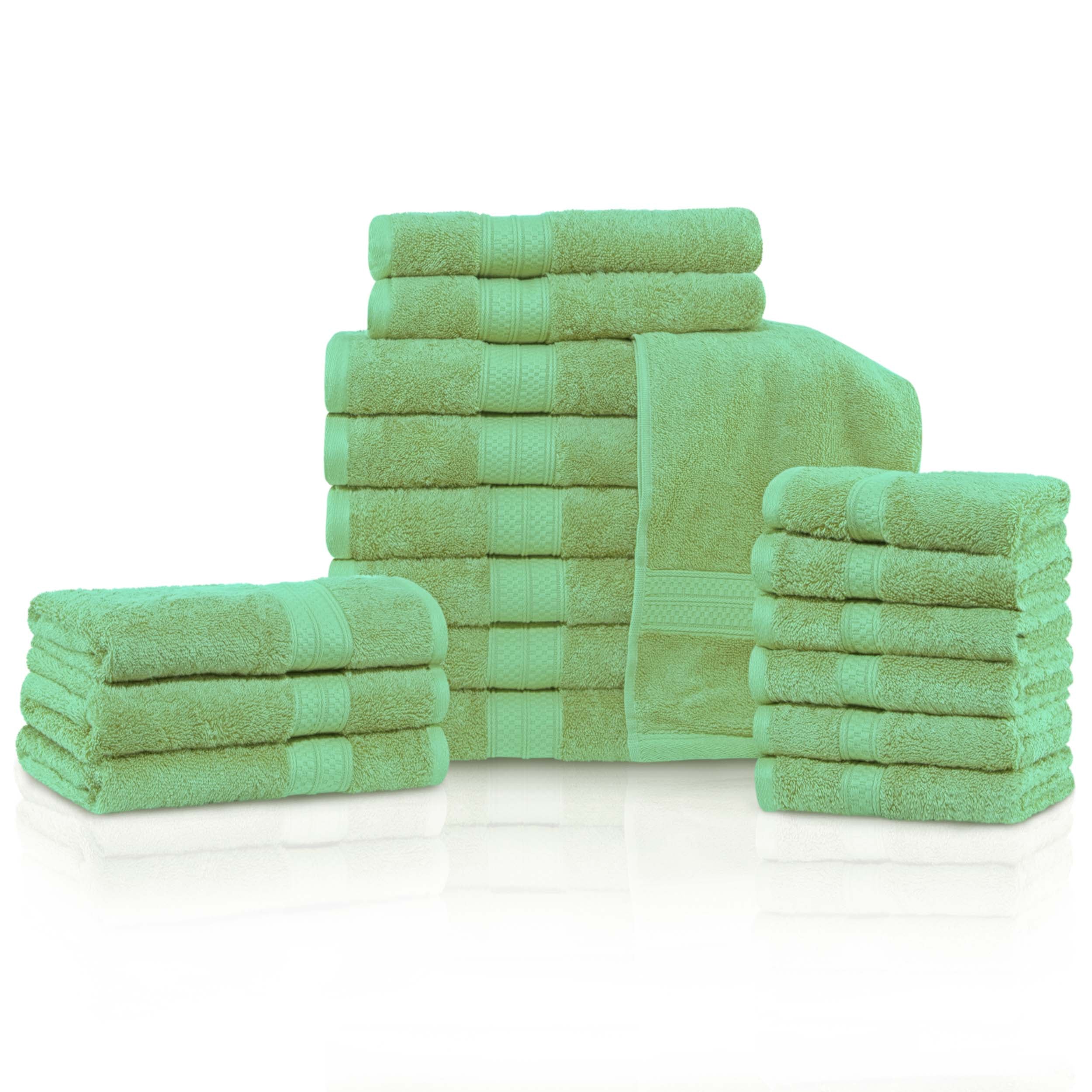 Rayon from Bamboo Blend Ultra Soft 18 Piece Towel Set - Blue Nile Mills