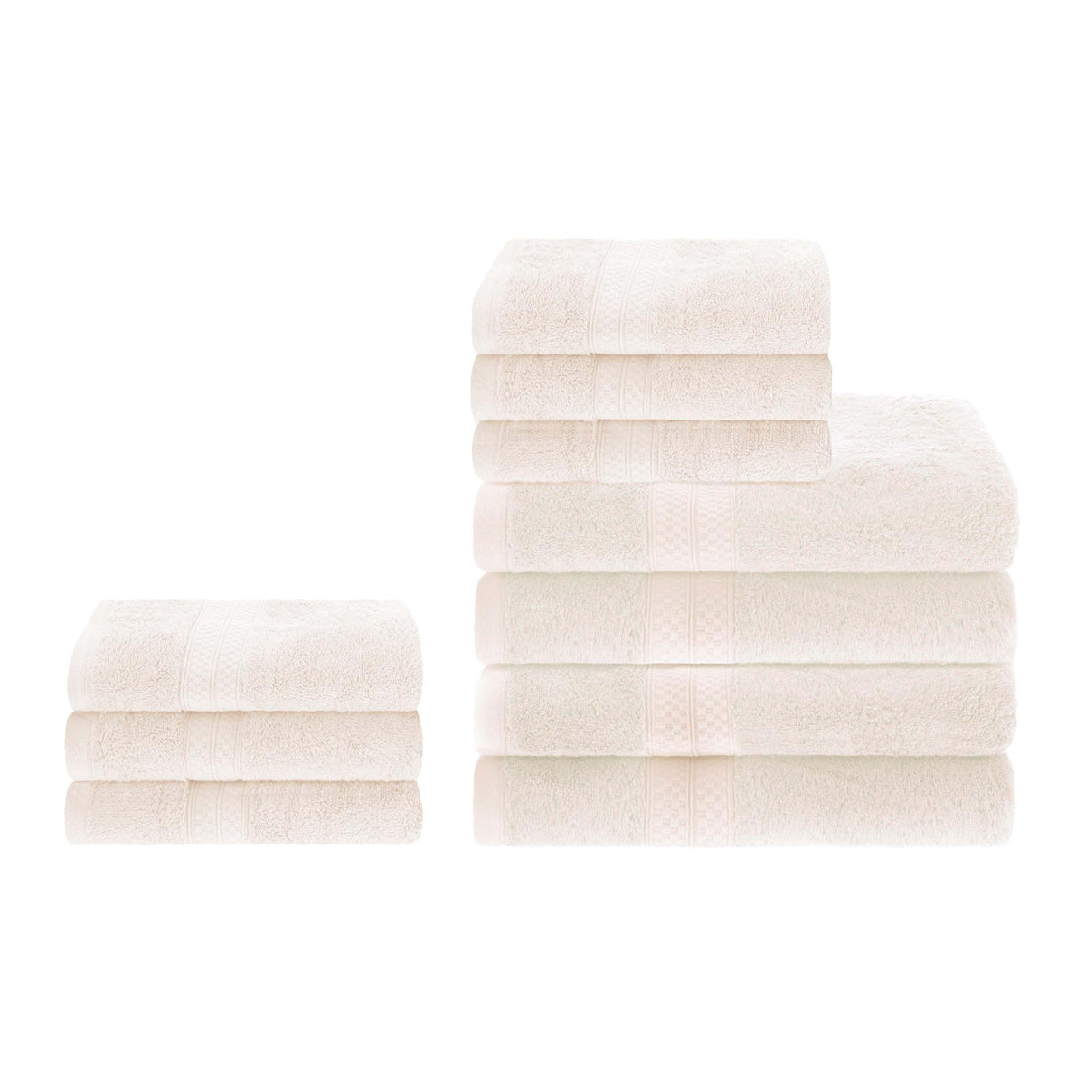 Ultra-Soft Rayon from Bamboo Cotton Blend Bath and Hand Towel Set - Blue Nile Mills