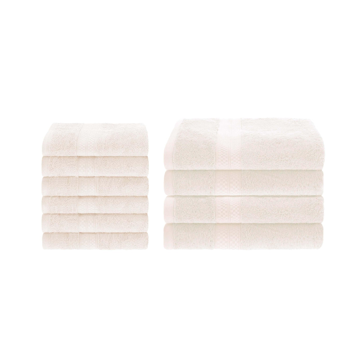 Ultra-Soft Rayon from Bamboo Cotton Blend Bath and Hand Towel Set - Blue Nile Mills