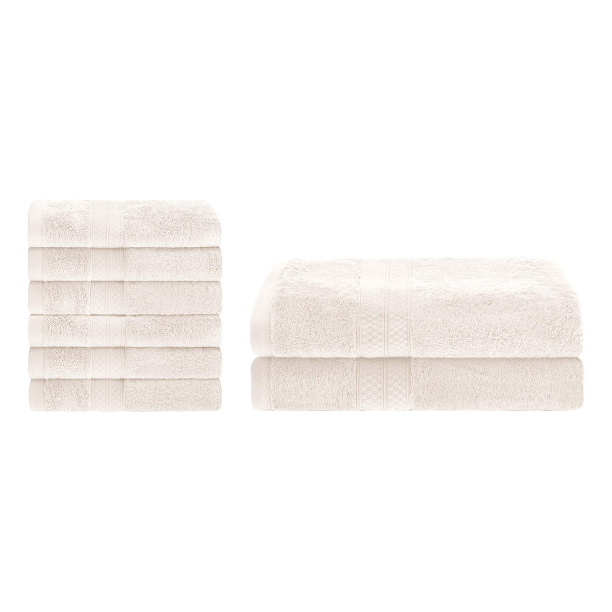 Ultra-Soft Rayon from Bamboo Cotton Blend Bath and Hand Towel Set - Blue Nile Mills