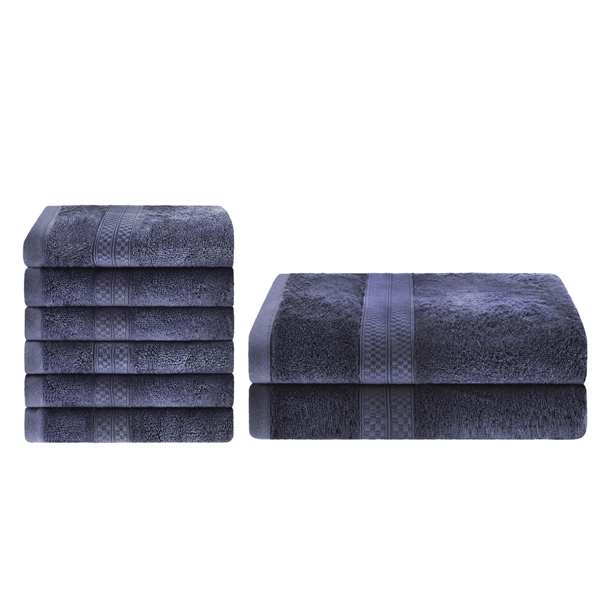 Ultra-Soft Rayon from Bamboo Cotton Blend Bath and Hand Towel Set - Blue Nile Mills