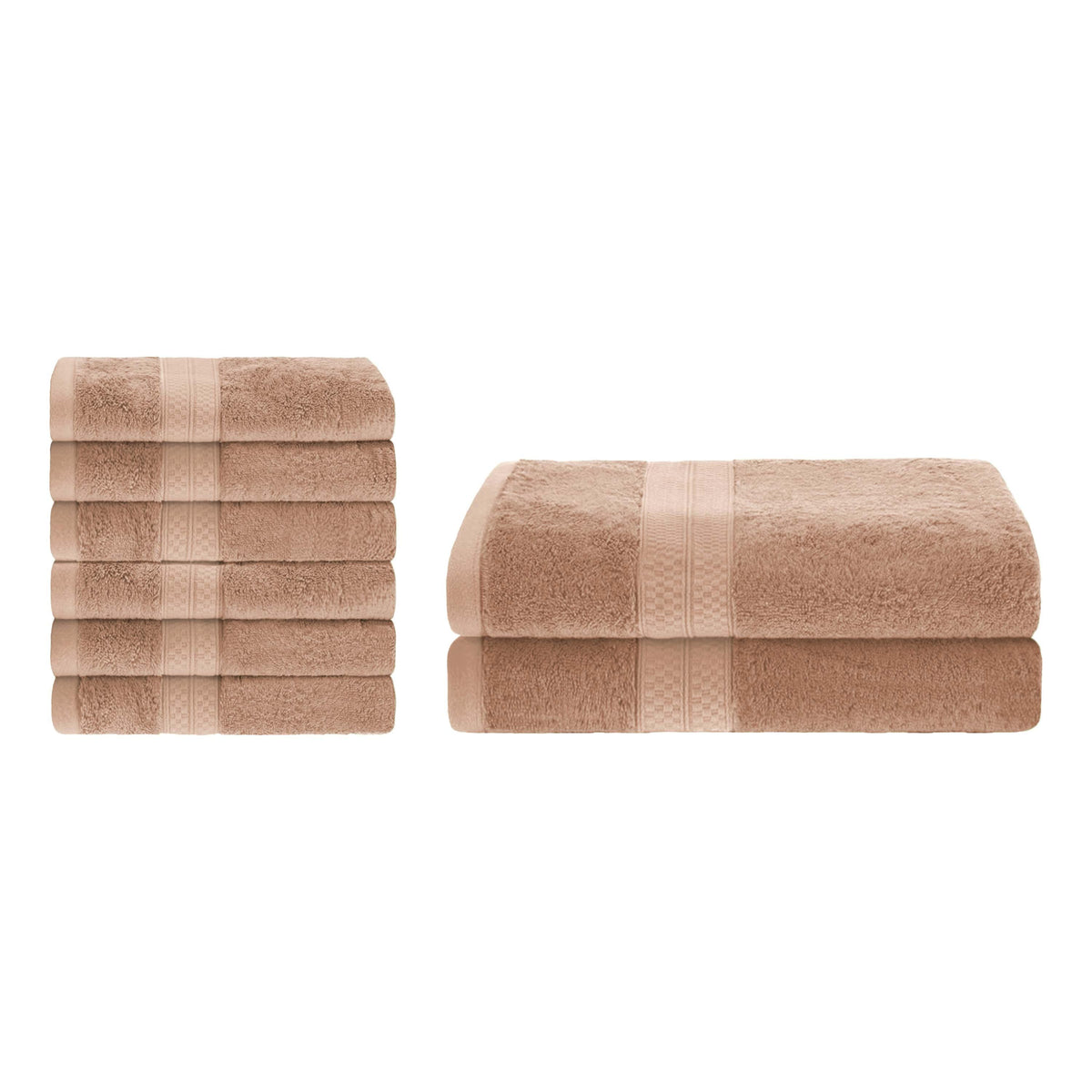Ultra-Soft Rayon from Bamboo Cotton Blend Bath and Hand Towel Set - Blue Nile Mills