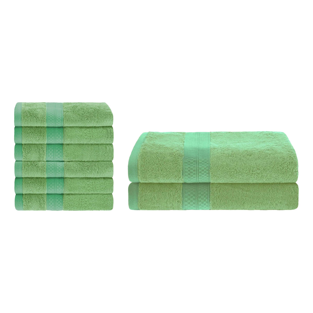 Ultra-Soft Rayon from Bamboo Cotton Blend Bath and Hand Towel Set - Blue Nile Mills