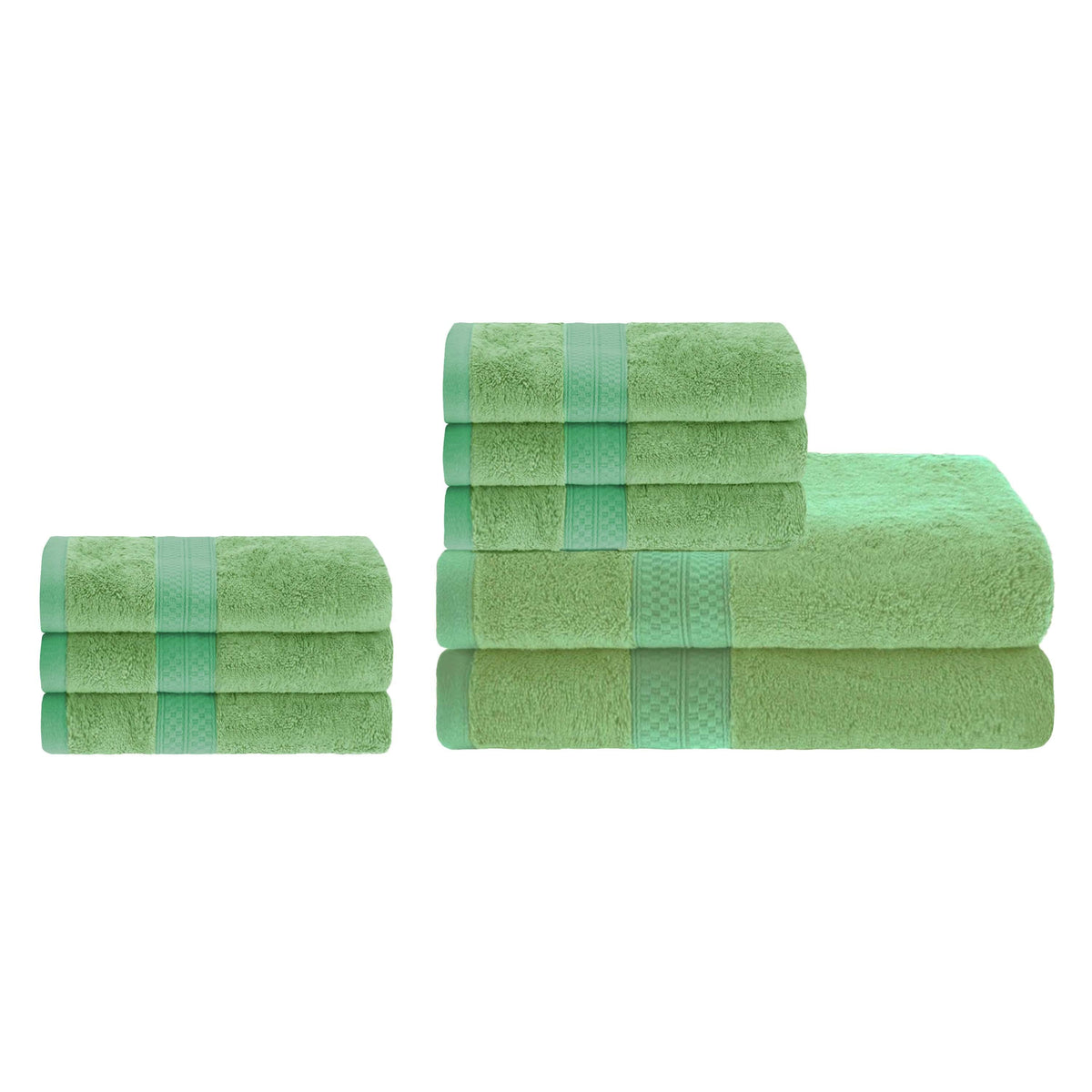 Ultra-Soft Rayon from Bamboo Cotton Blend Bath and Hand Towel Set - Blue Nile Mills