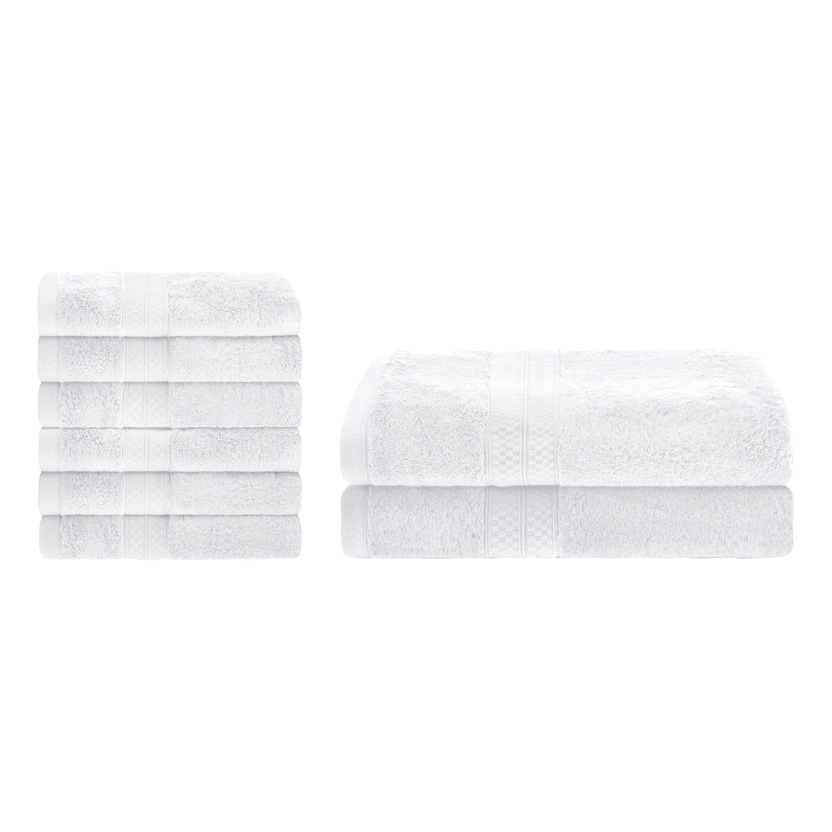 Ultra-Soft Rayon from Bamboo Cotton Blend Bath and Hand Towel Set - Blue Nile Mills