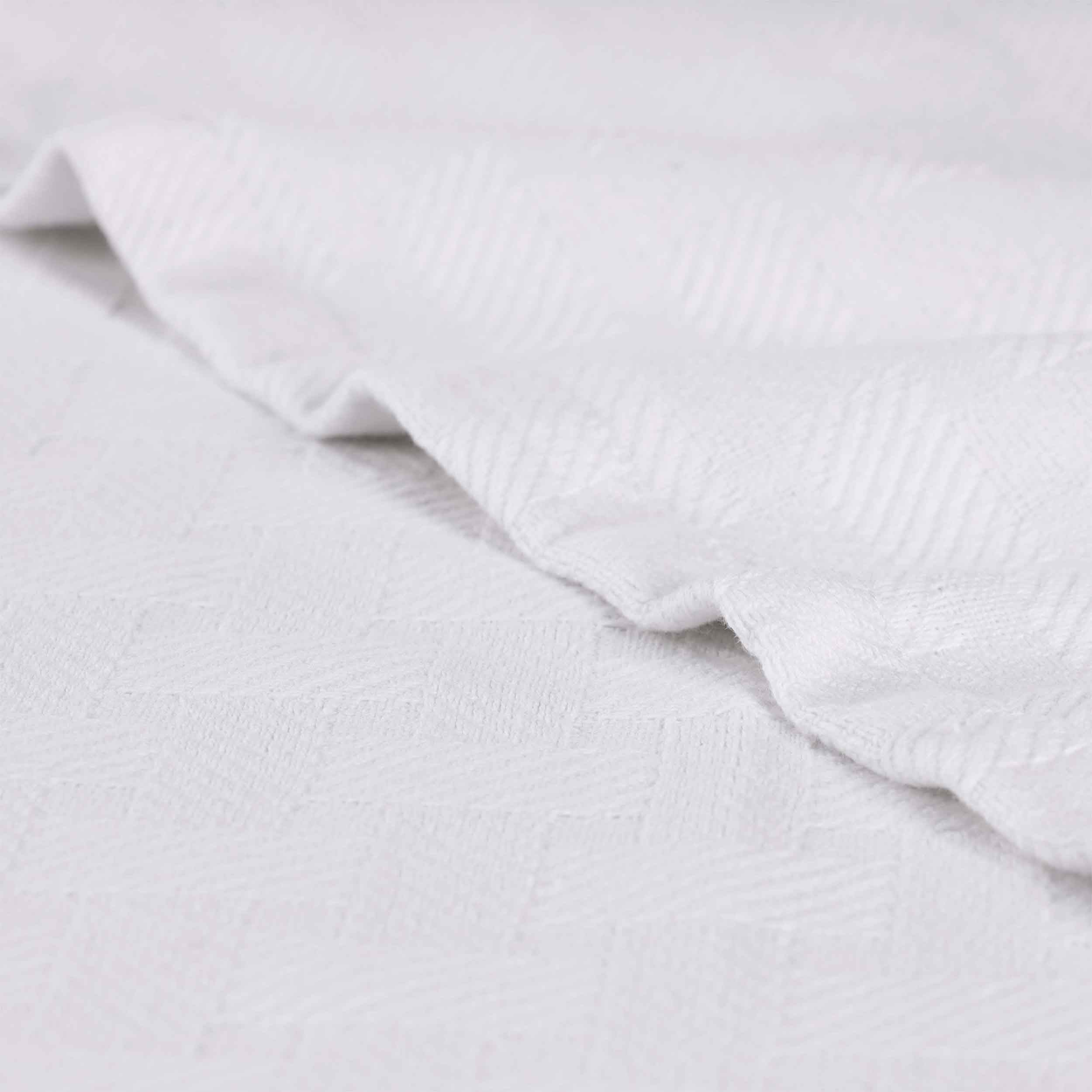 Basketweave All Season Cotton Bed Blanket - Blue Nile Mills