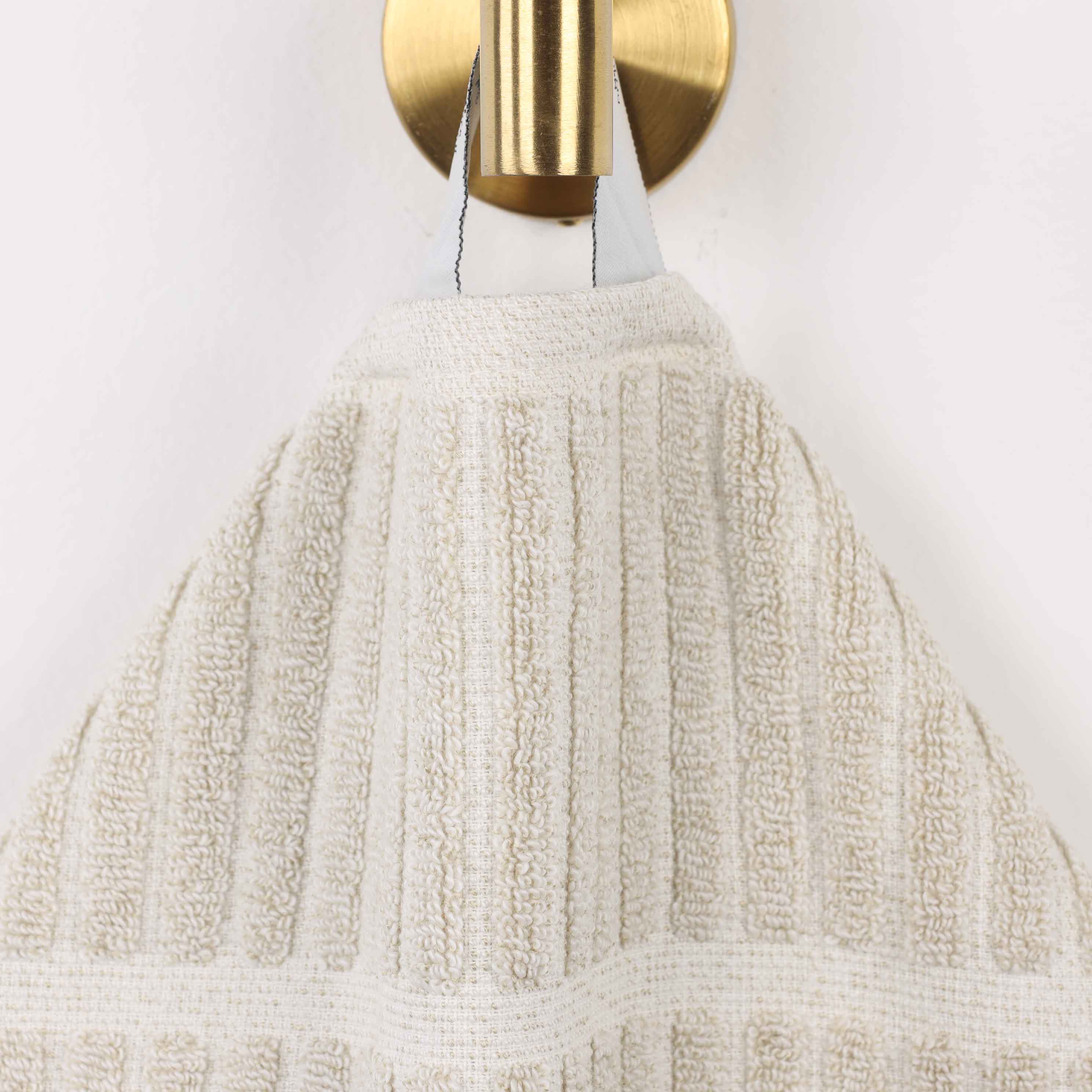 Juno Cotton Blend Medium Weight Checkered Border 6 Piece Towel Set - Blue Nile Mills