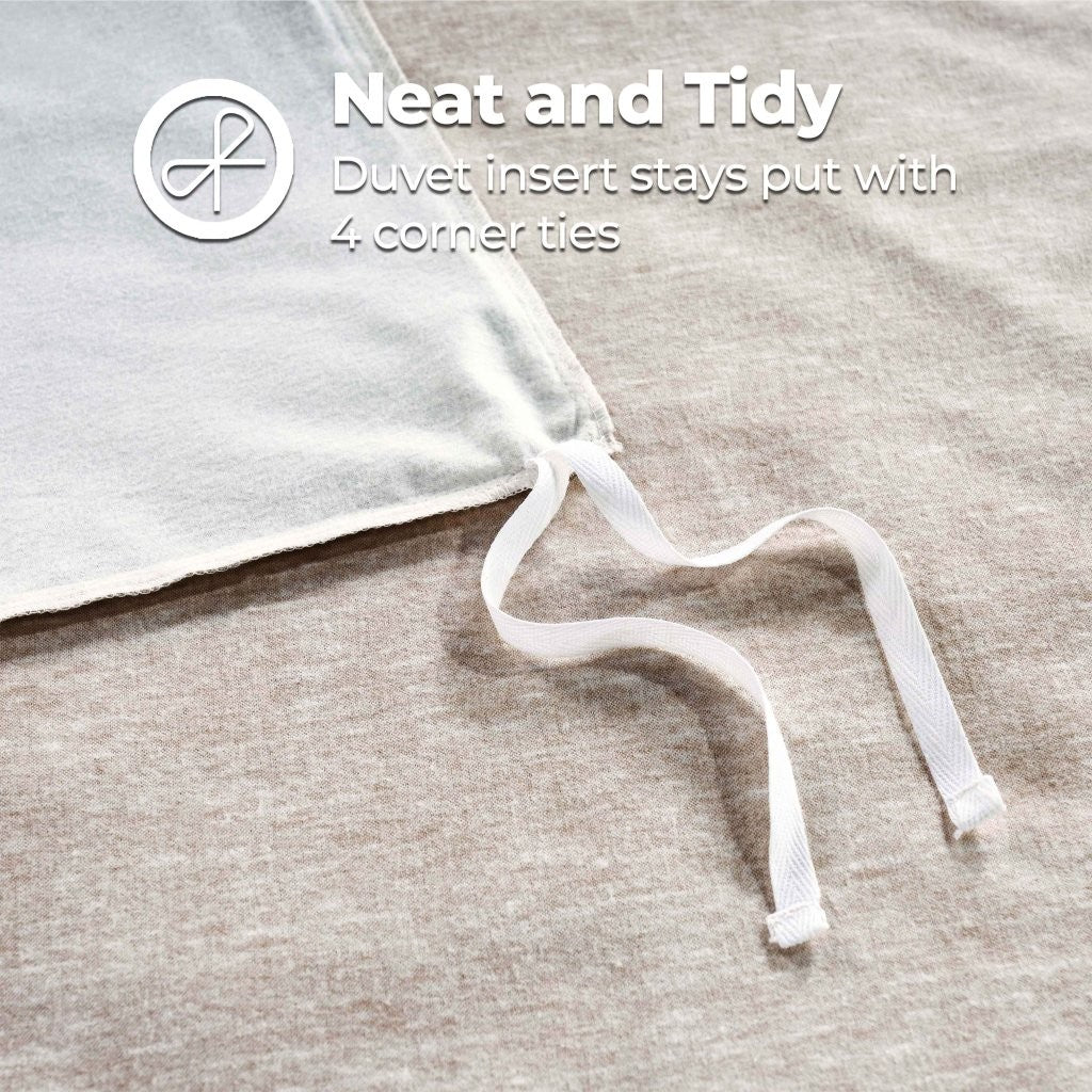 Melange Flannel Cotton Two-Toned Brushed Duvet Cover Set - Blue Nile Mills