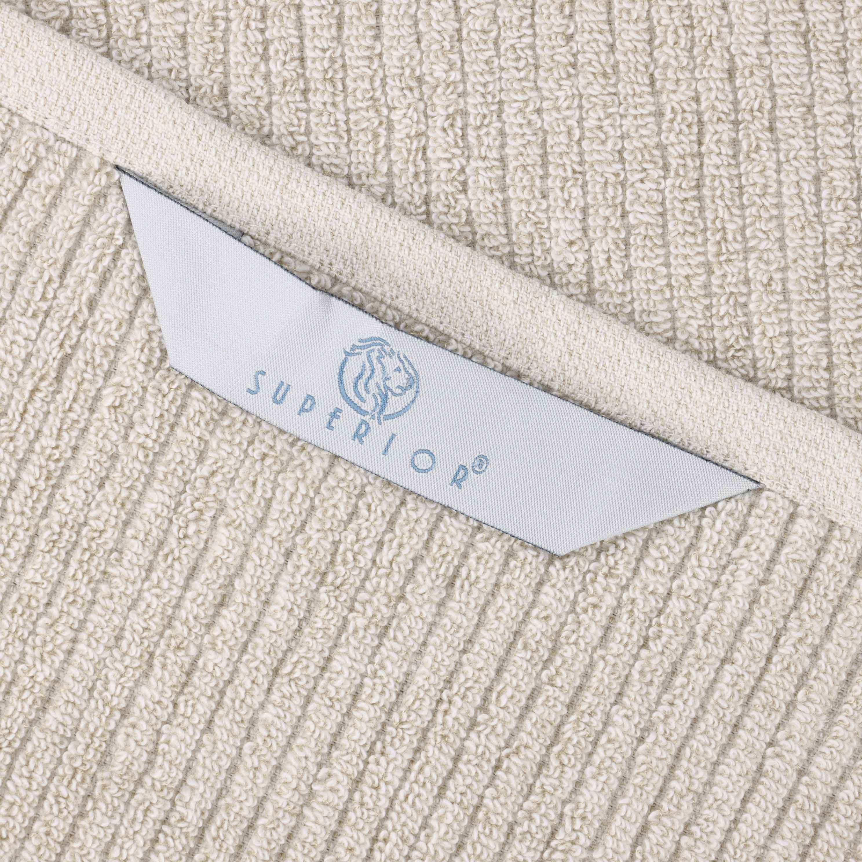 Destin Cotton Blend Solid Ribbed Face Towels Washcloths, Set of 12 - Blue Nile Mills