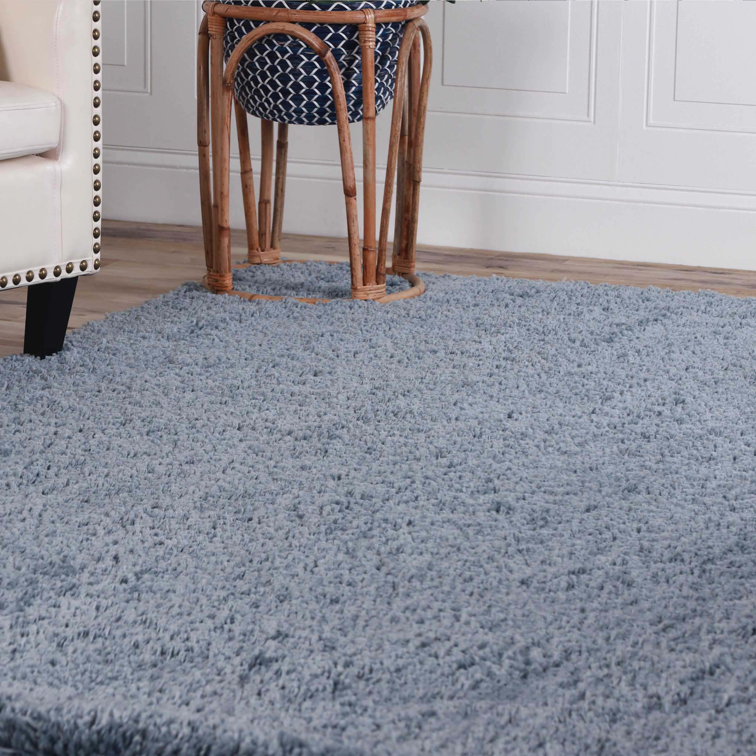 Berlin Solid Indoor Plush Shag Runner or Area Rug or Runner Rug - Blue Nile Mills