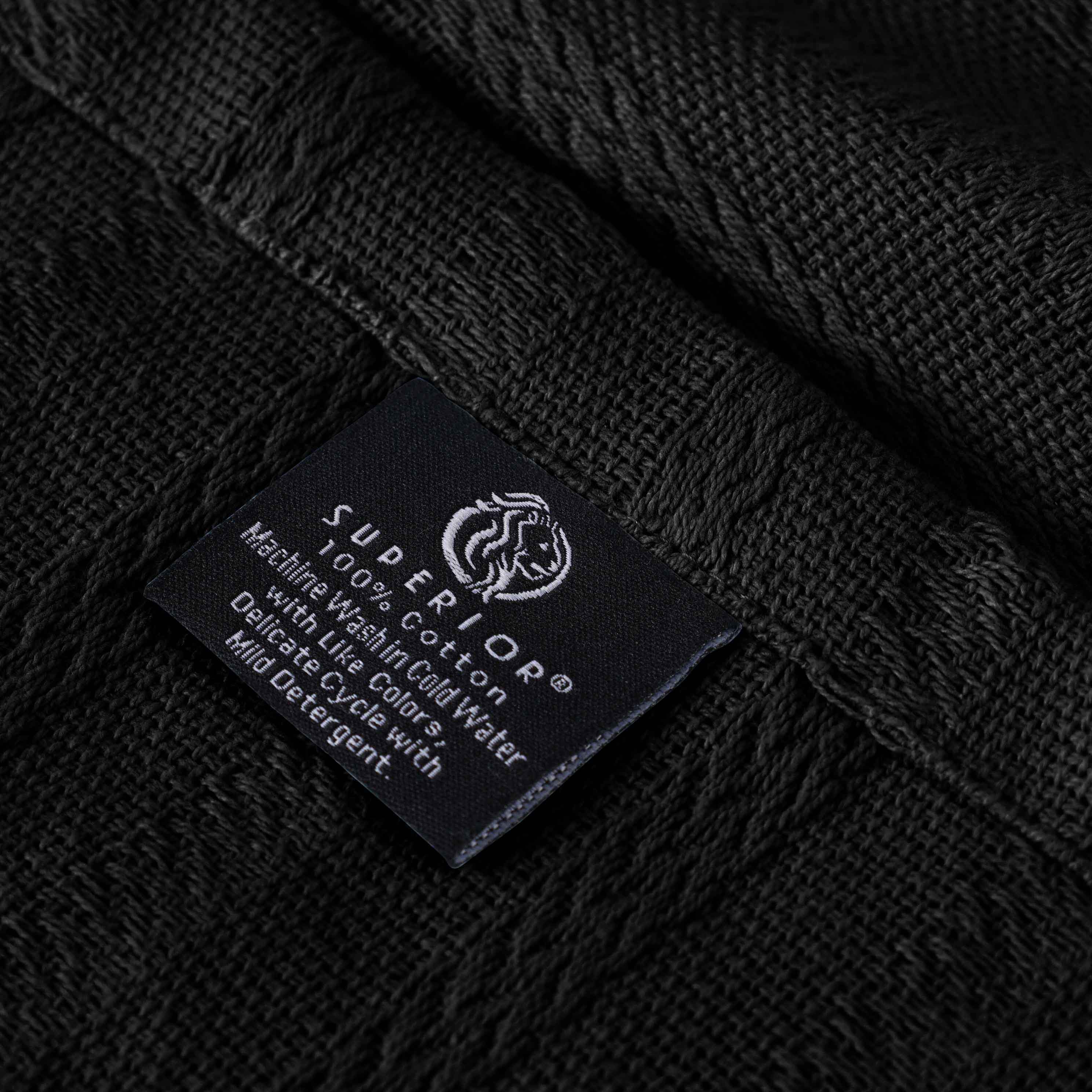 Clara Cotton Textured Striped Lightweight Woven Blanket - Blue Nile Mills