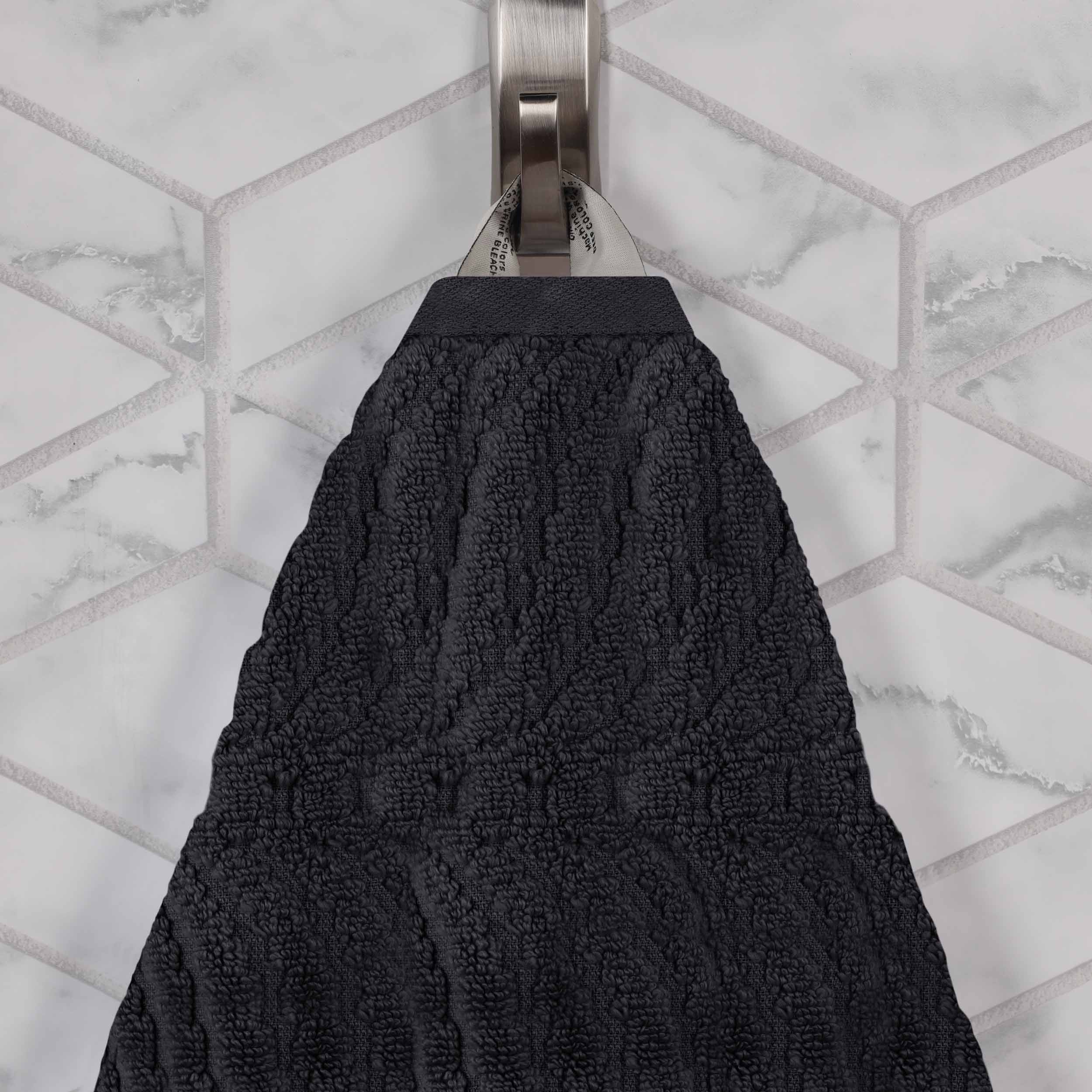 Zero Twist Cotton Solid & Jacquard Elegant Chevron Bath Towel Set of 4 - Blue Nile Mills