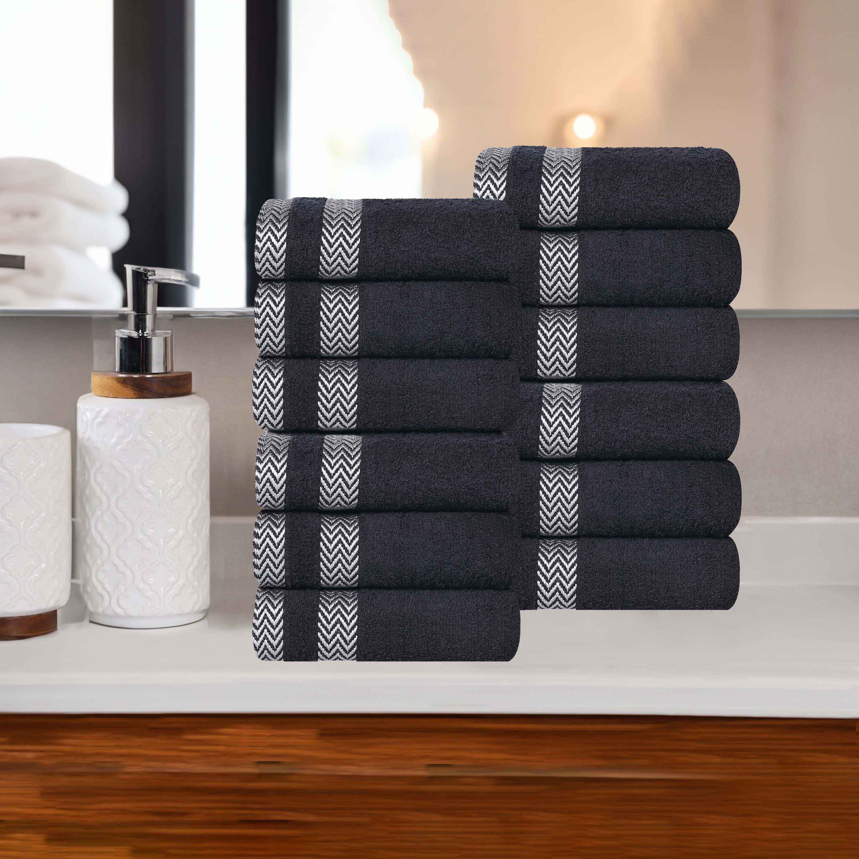 Hays Cotton Medium Weight Face Towel Washcloth Set of 12 - Blue Nile Mills