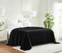 Cotton All Season Diamond Bed Blanket & Sofa Throw - Black