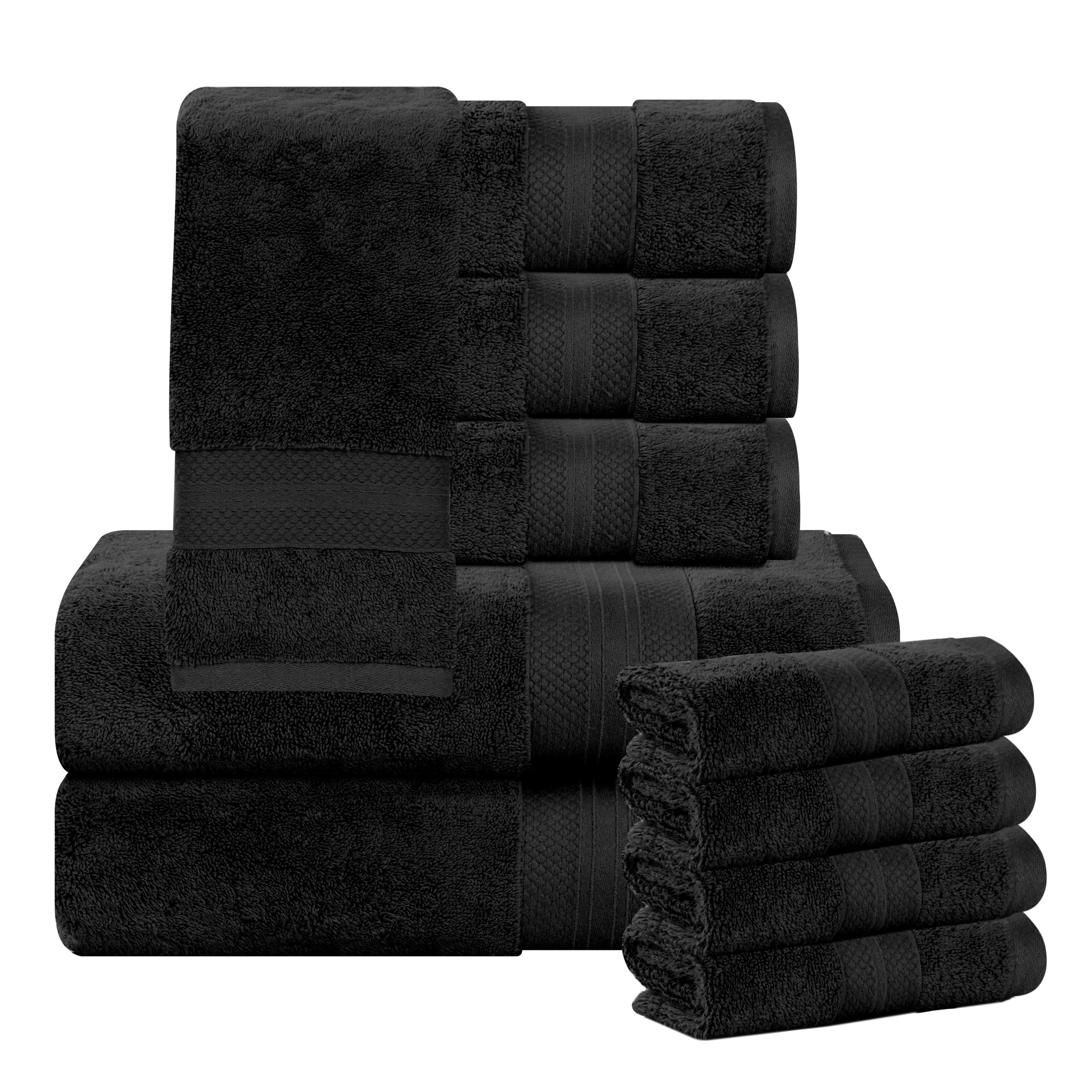 Aria Turkish Cotton Solid 10-Piece Heavyweight Towel Set - Blue Nile Mills