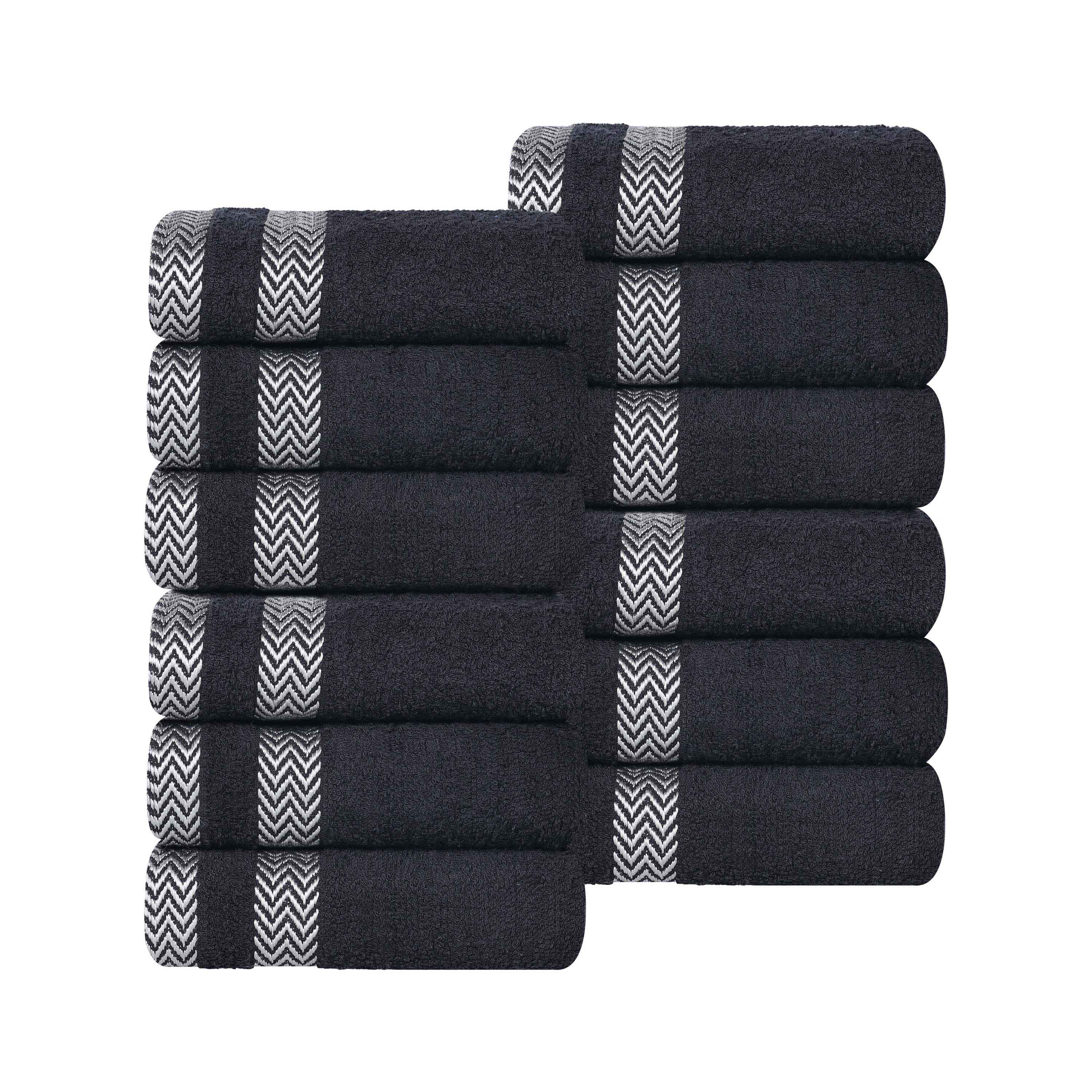 Hays Cotton Medium Weight Face Towel Washcloth Set of 12 - Blue Nile Mills