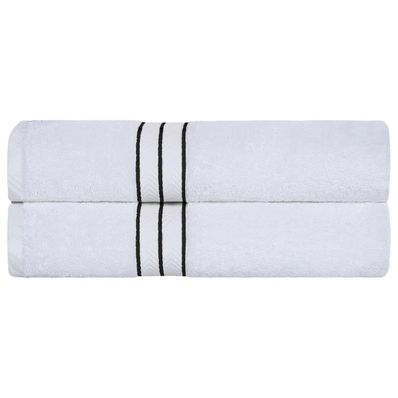 Turkish Cotton Ultra-Plush Solid 2-Piece Highly Absorbent Bath Sheet Set - Blue Nile Mills
