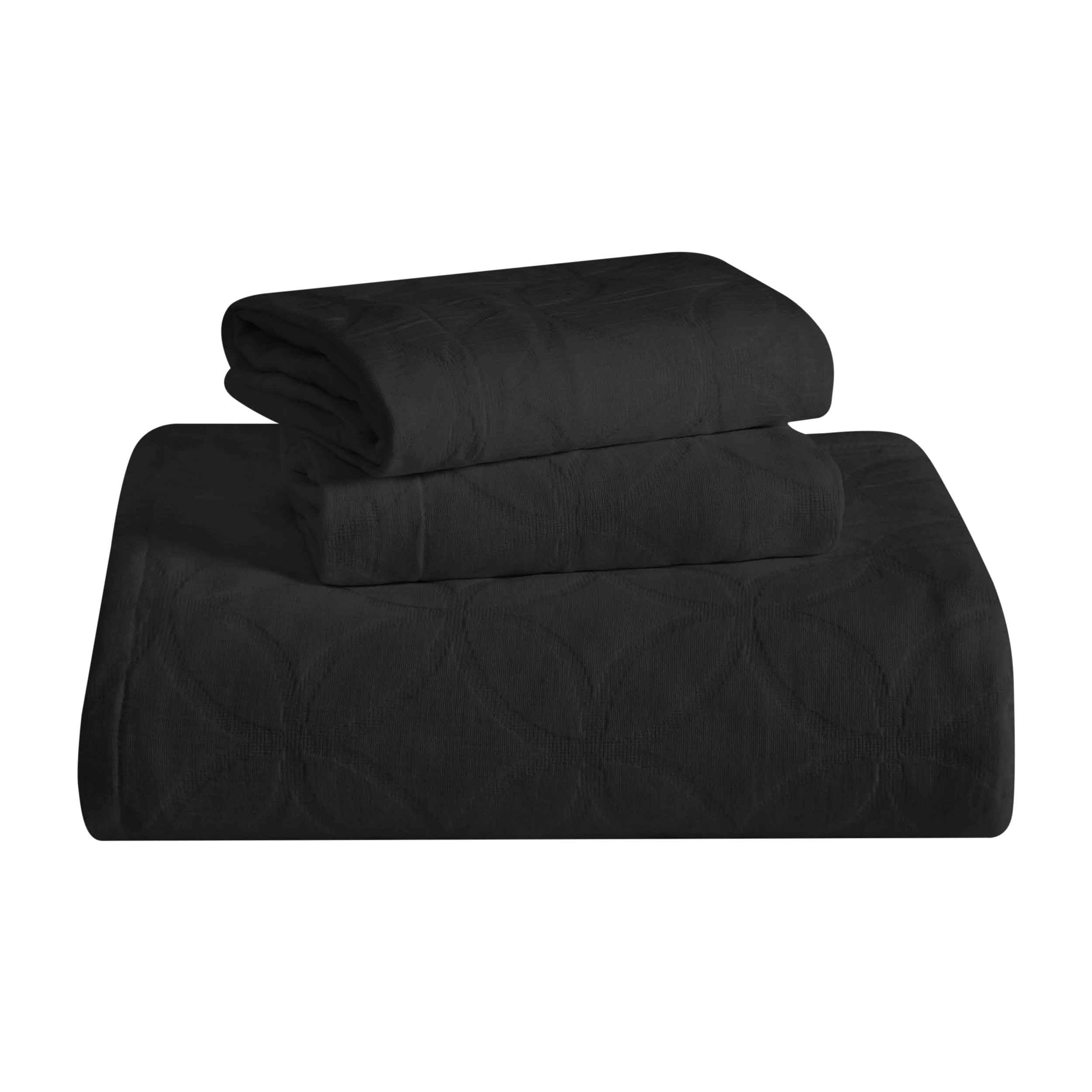 Serenity Cotton Matelasse Celtic Circle Airy Bedspread Set - Blue Nile Mills