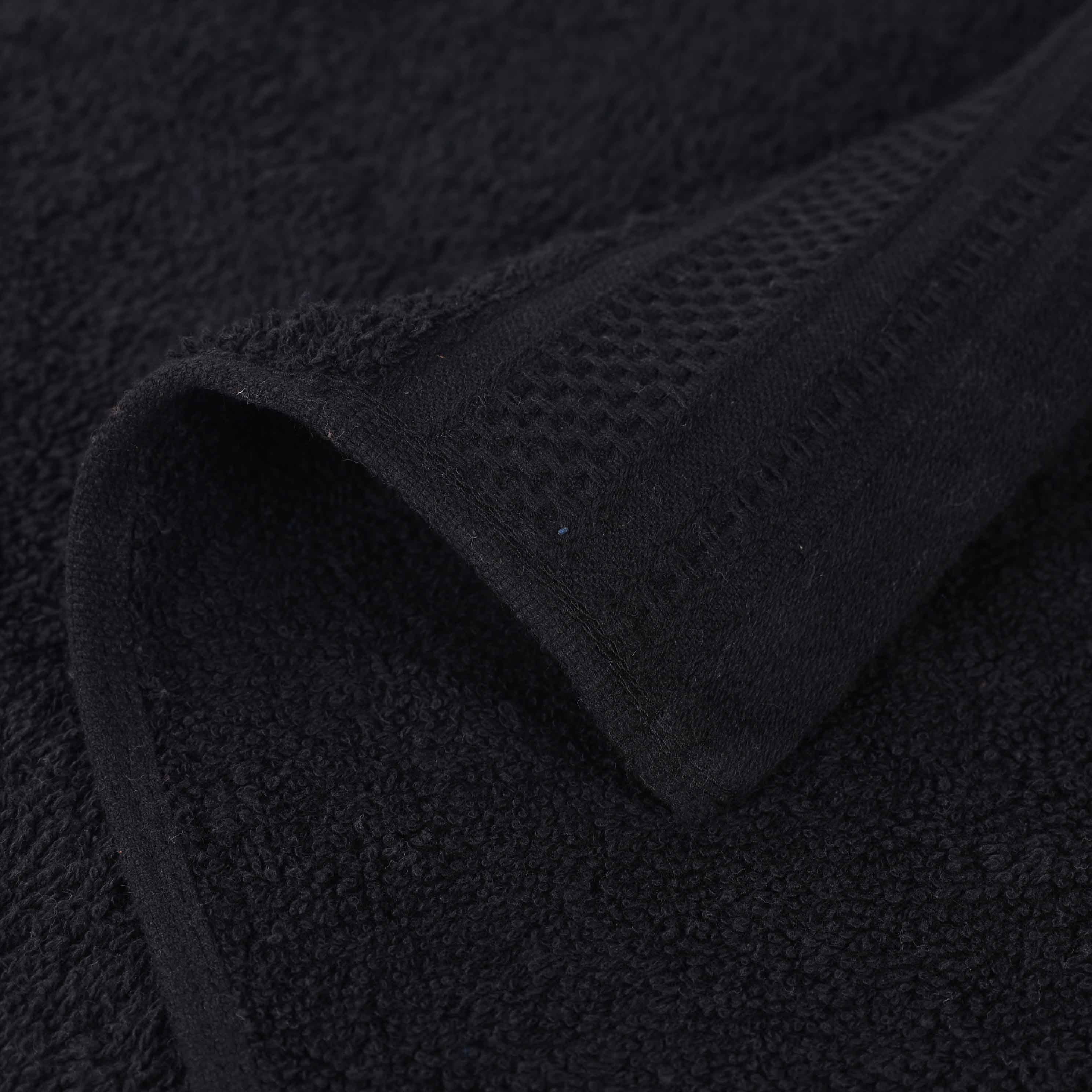 Honeycomb Textured Waffle Border Luxury Cotton Hand Towels, Set of 6 - Blue Nile Mills