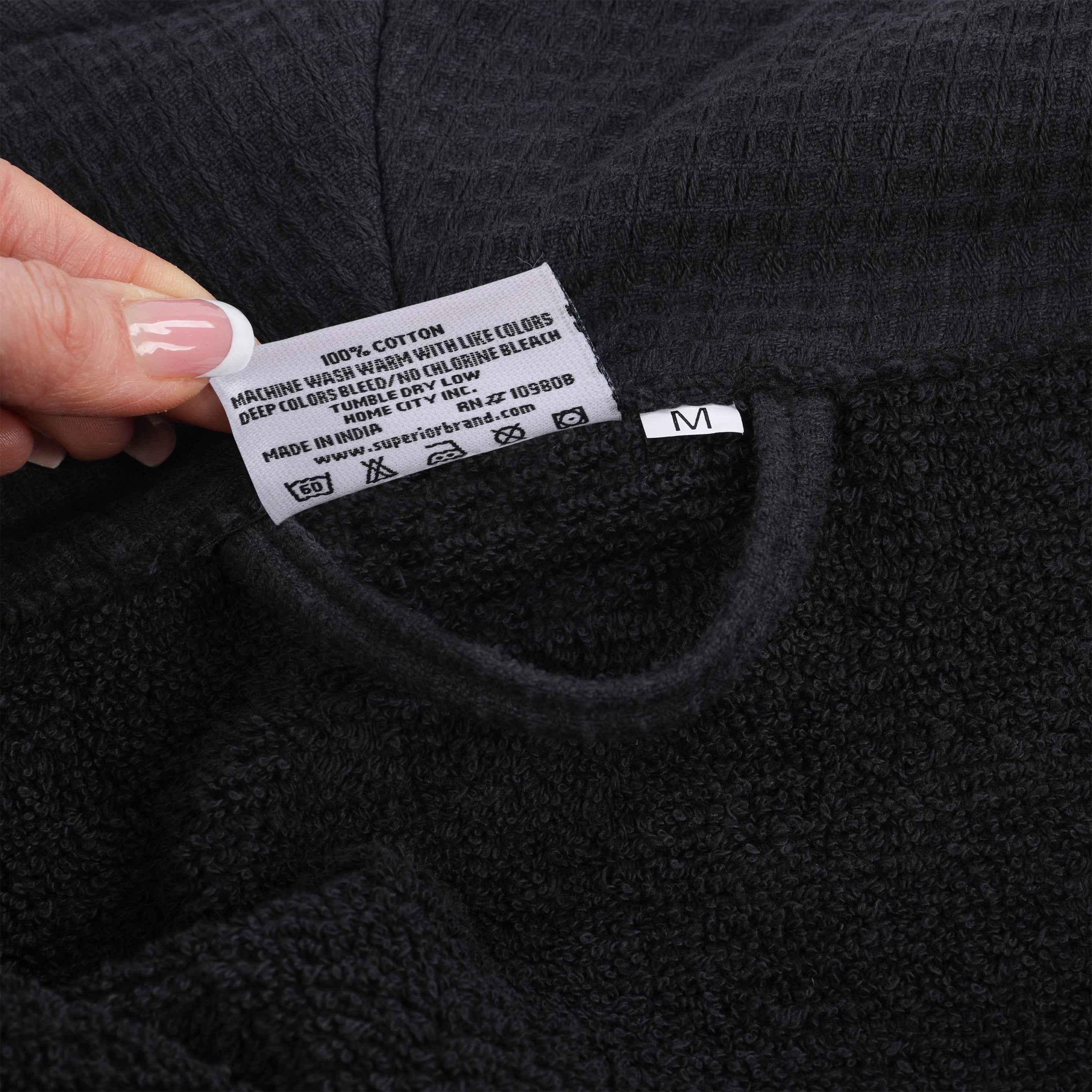 Waffle Weave Cotton Soft Lightweight Oversized Unisex Adult Bath Robe - Blue Nile Mills