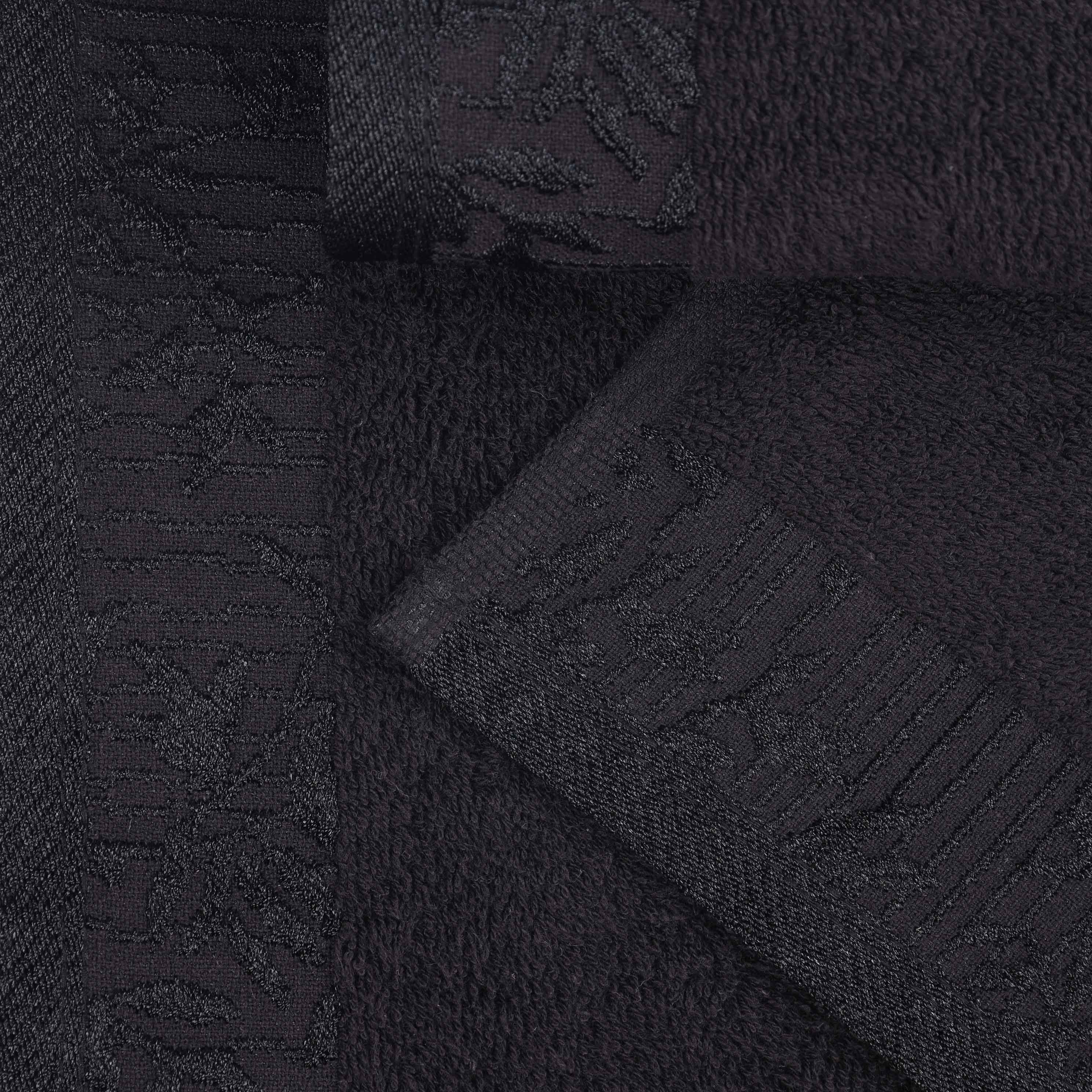 Wisteria Cotton Floral Embroidered Jacquard Border 3-Piece Towel Set - Blue Nile Mills