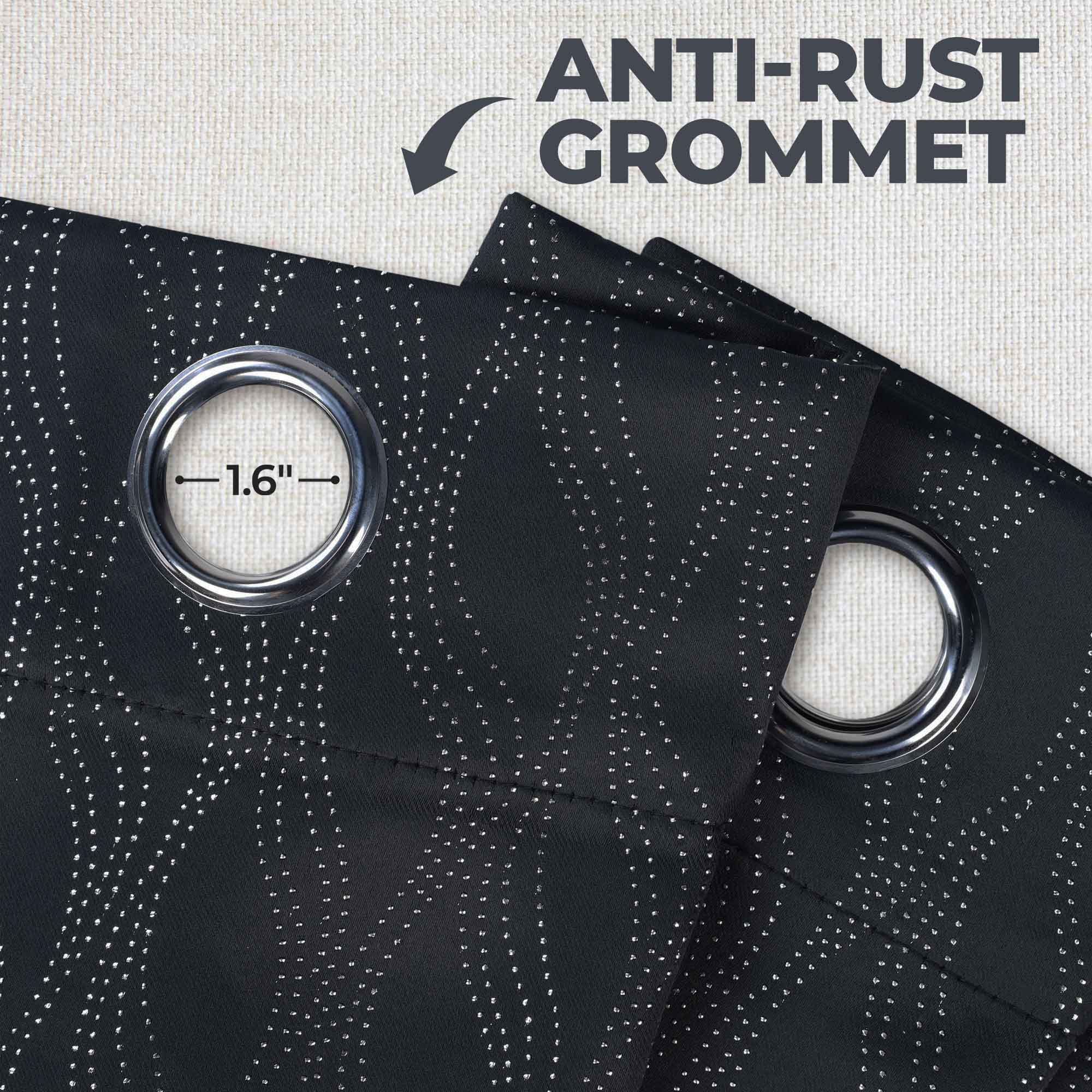 Zuri Textured Washable Room Darkening Blackout Curtain Panel Set - Blue Nile Mills