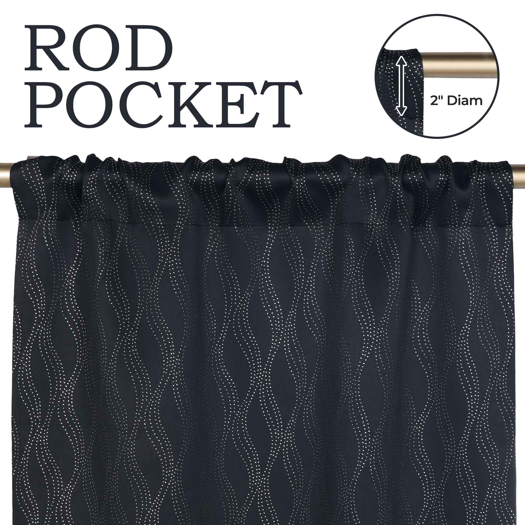 Zuri Textured Washable Room Darkening Blackout Curtain Panel Set - Blue Nile Mills