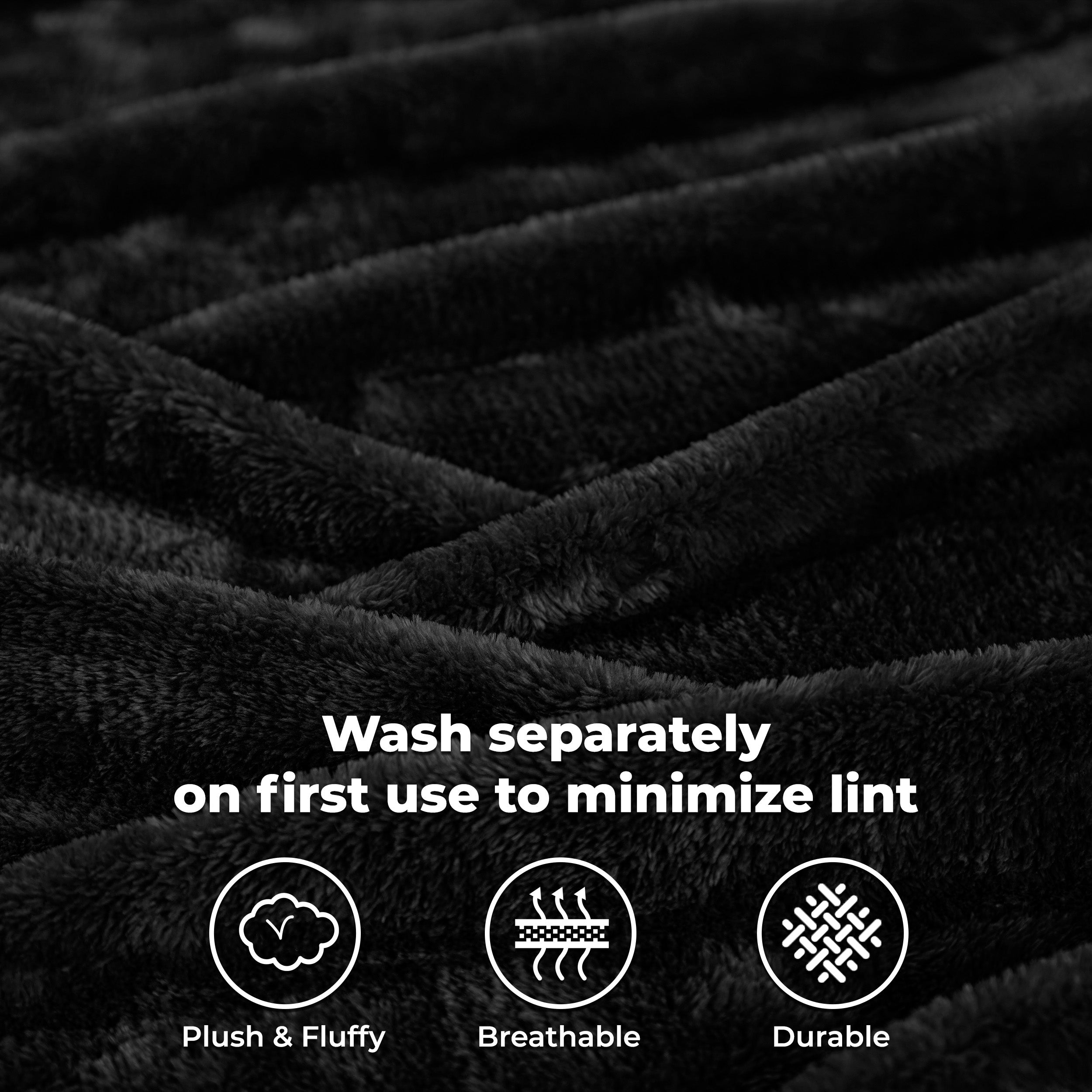 Classic Solid Fleece Plush Medium Weight Fluffy Soft Blanket - Blue Nile Mills