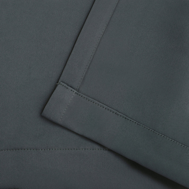 Grommet Room Darkening Solid Blackout Curtains, Set of 2 - Blue Nile Mills